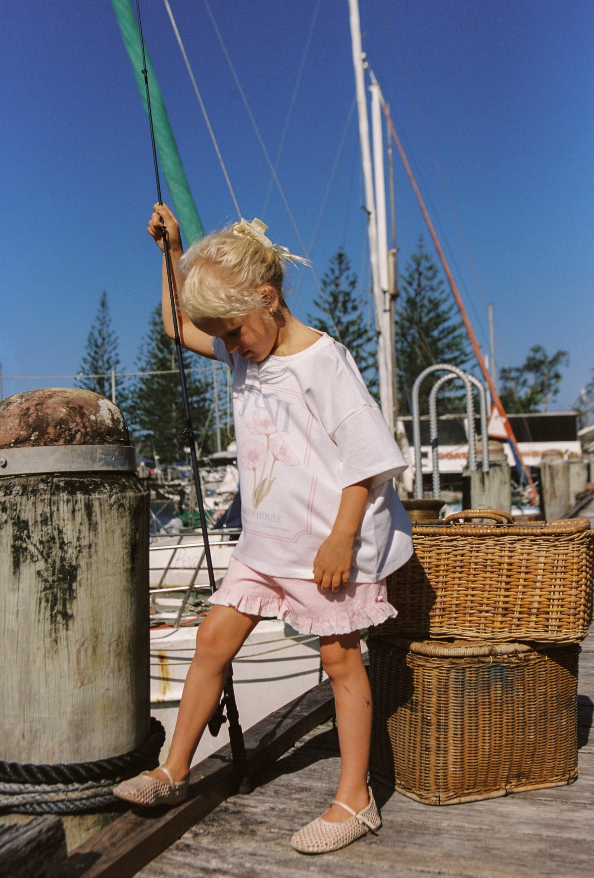 juni jnr summer house tee - white