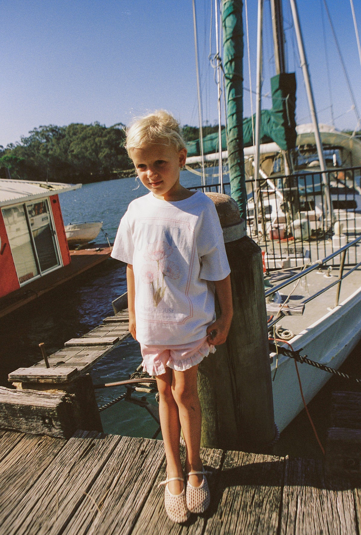 juni jnr summer house tee - white
