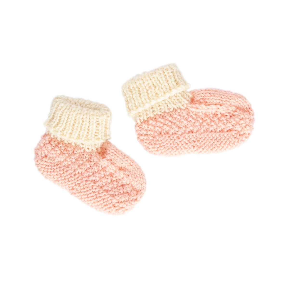 acorn kids springbud baby merino booties - pink