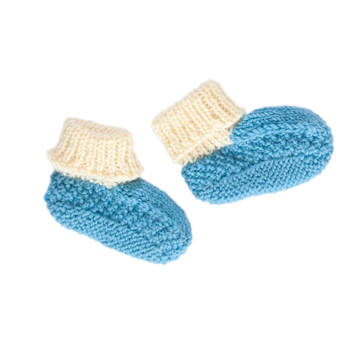 acorn kids springbud baby merino booties - blue