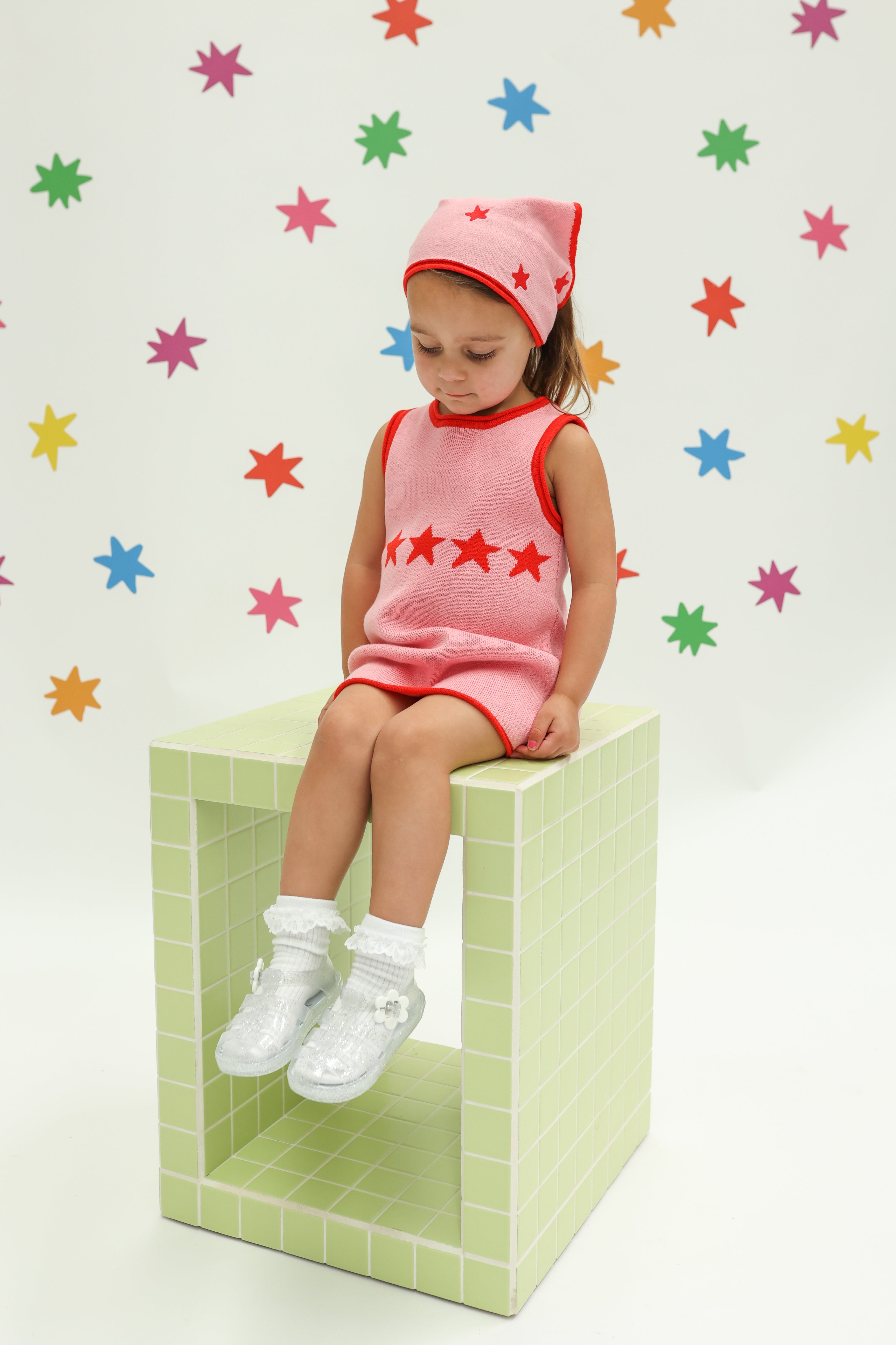 sunday siblings stars align dress - pink + red