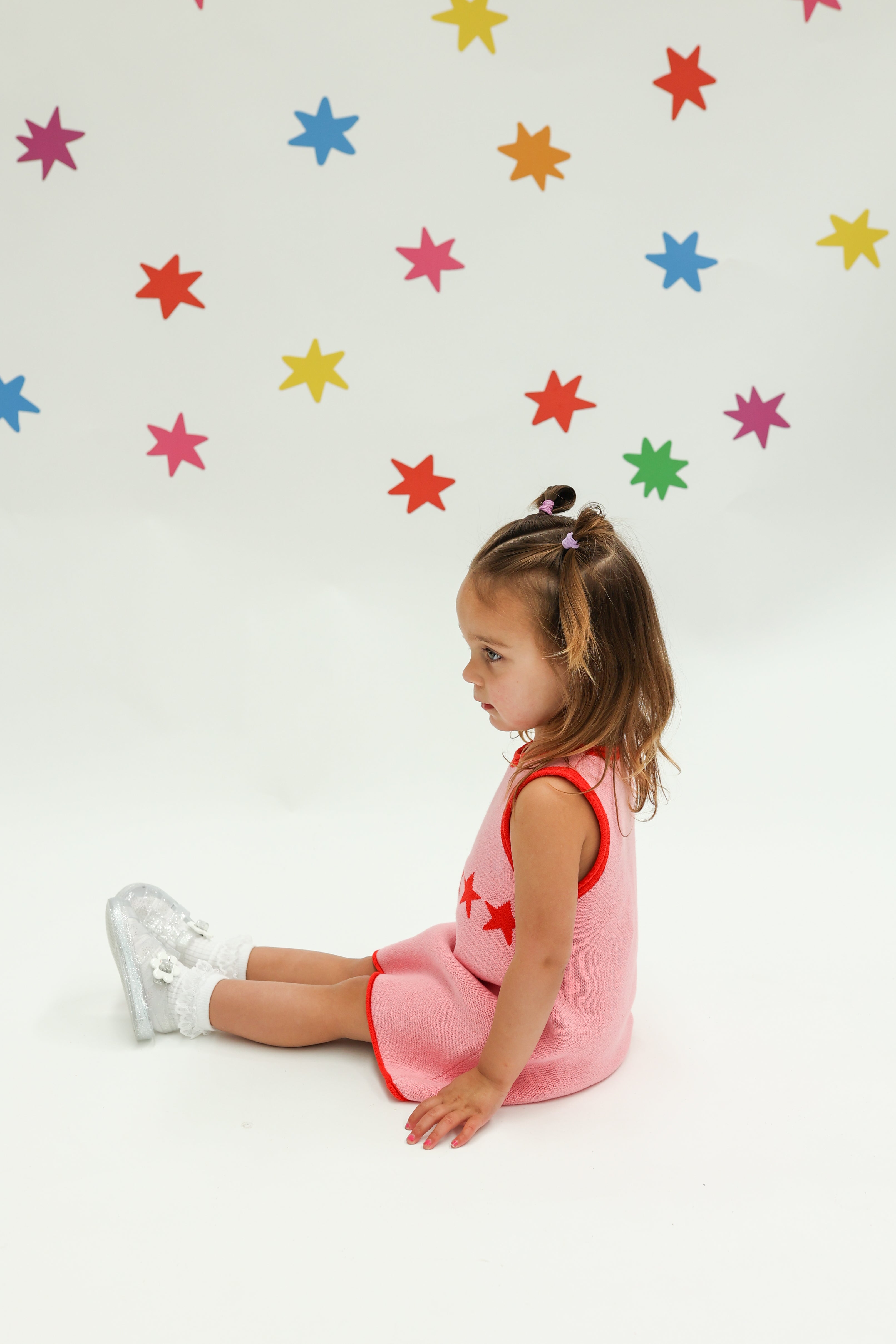 sunday siblings stars align dress - pink + red