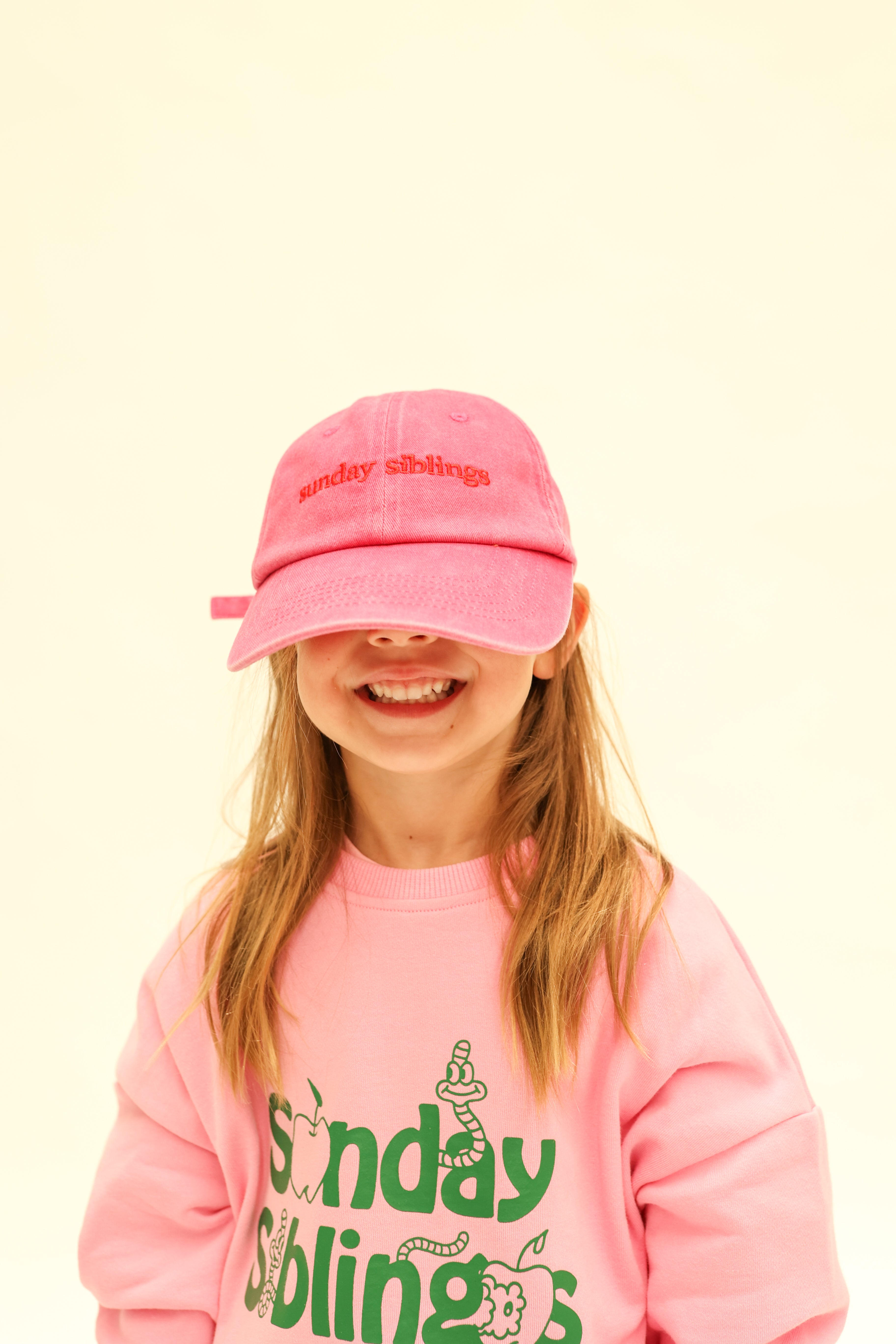 sunday siblings doc sweater - pink + green
