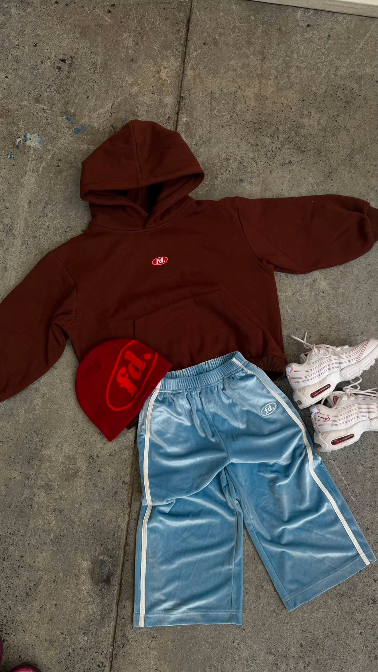 franco's dad velour pants - sky blue (pre order)