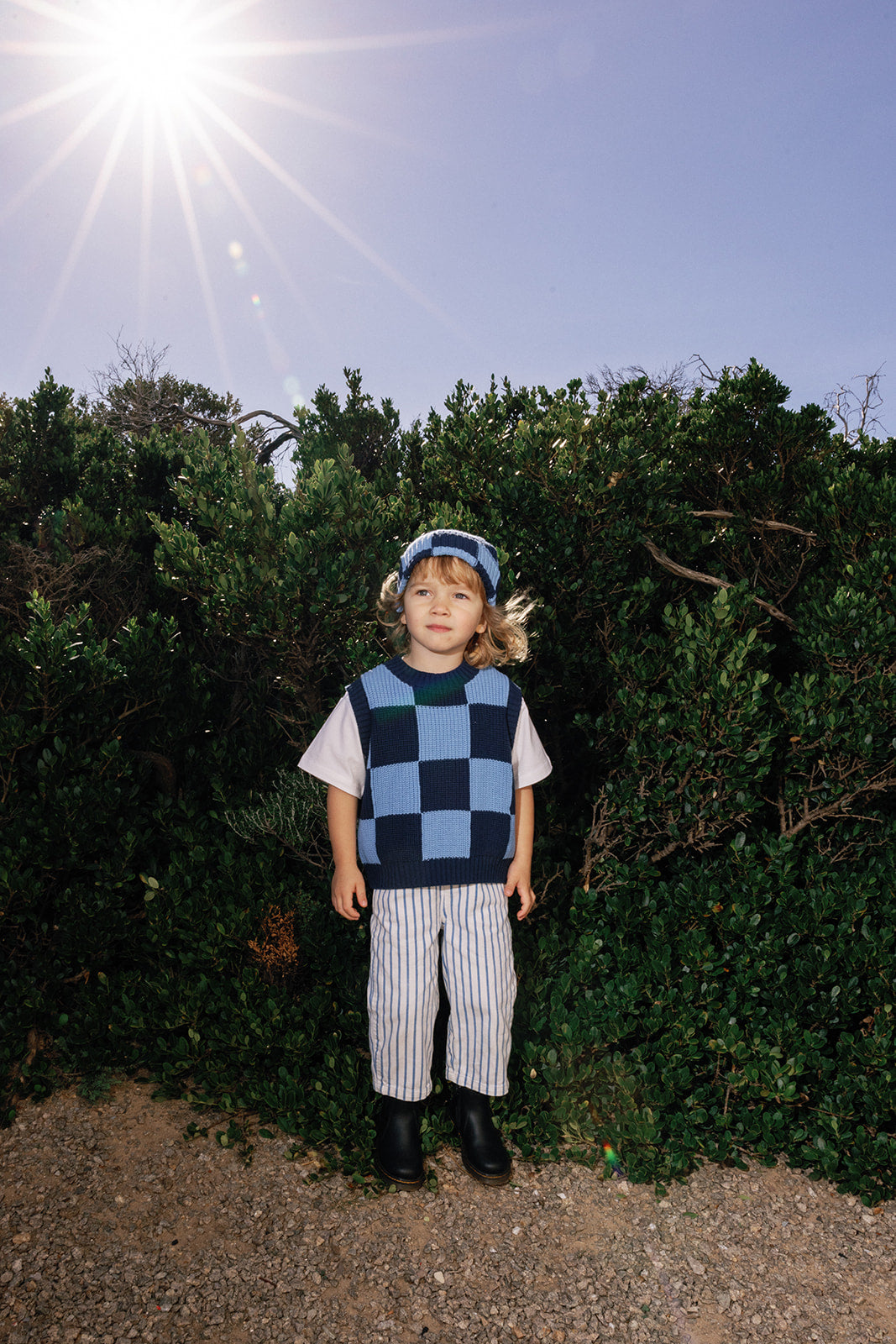 sunday siblings ninch pants - blue stripes (pre order)