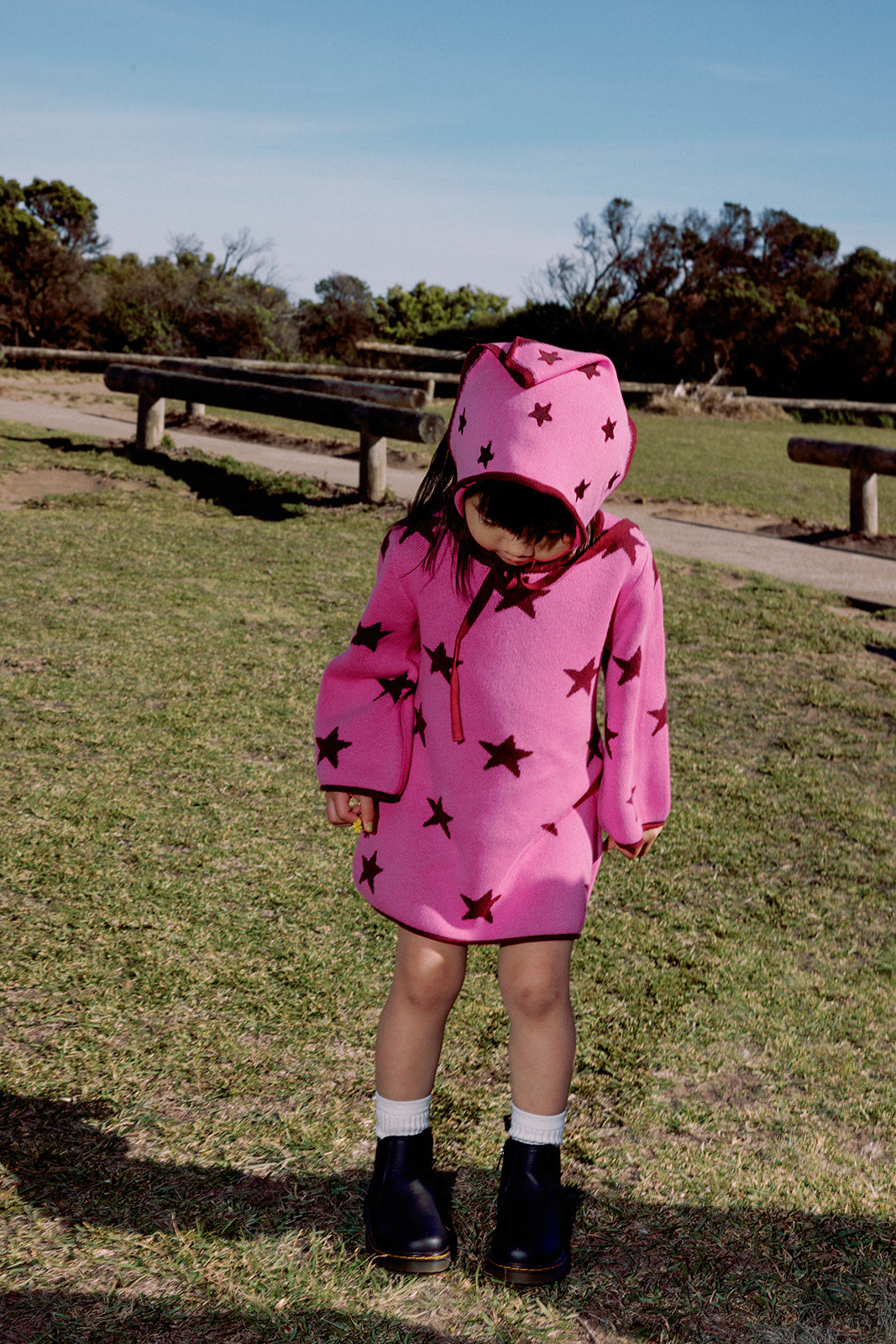 sunday siblings lucky stars dress - bright pink (pre order)