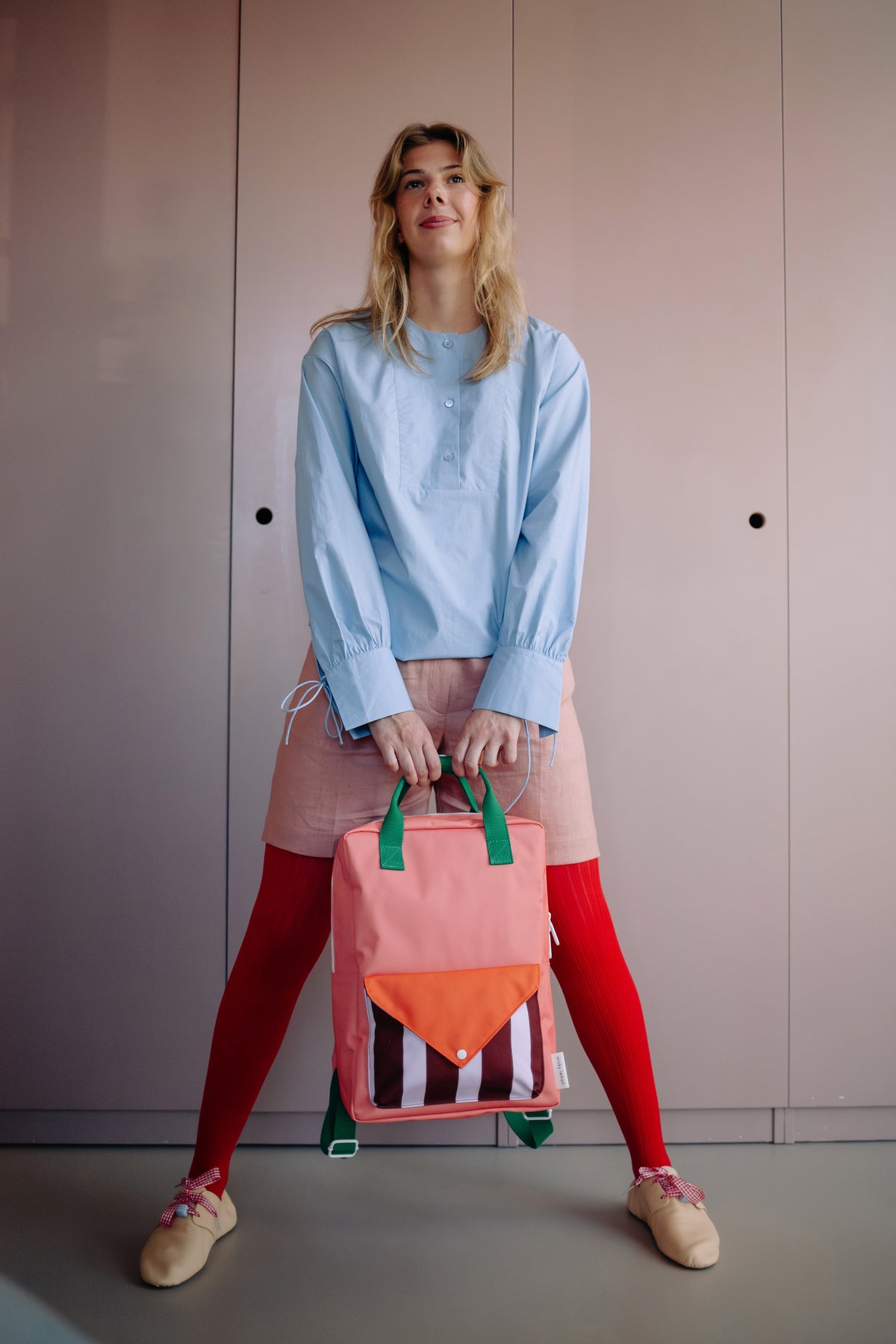sticky lemon large envelope backpack - sticky memories / peachy pink (pre order)