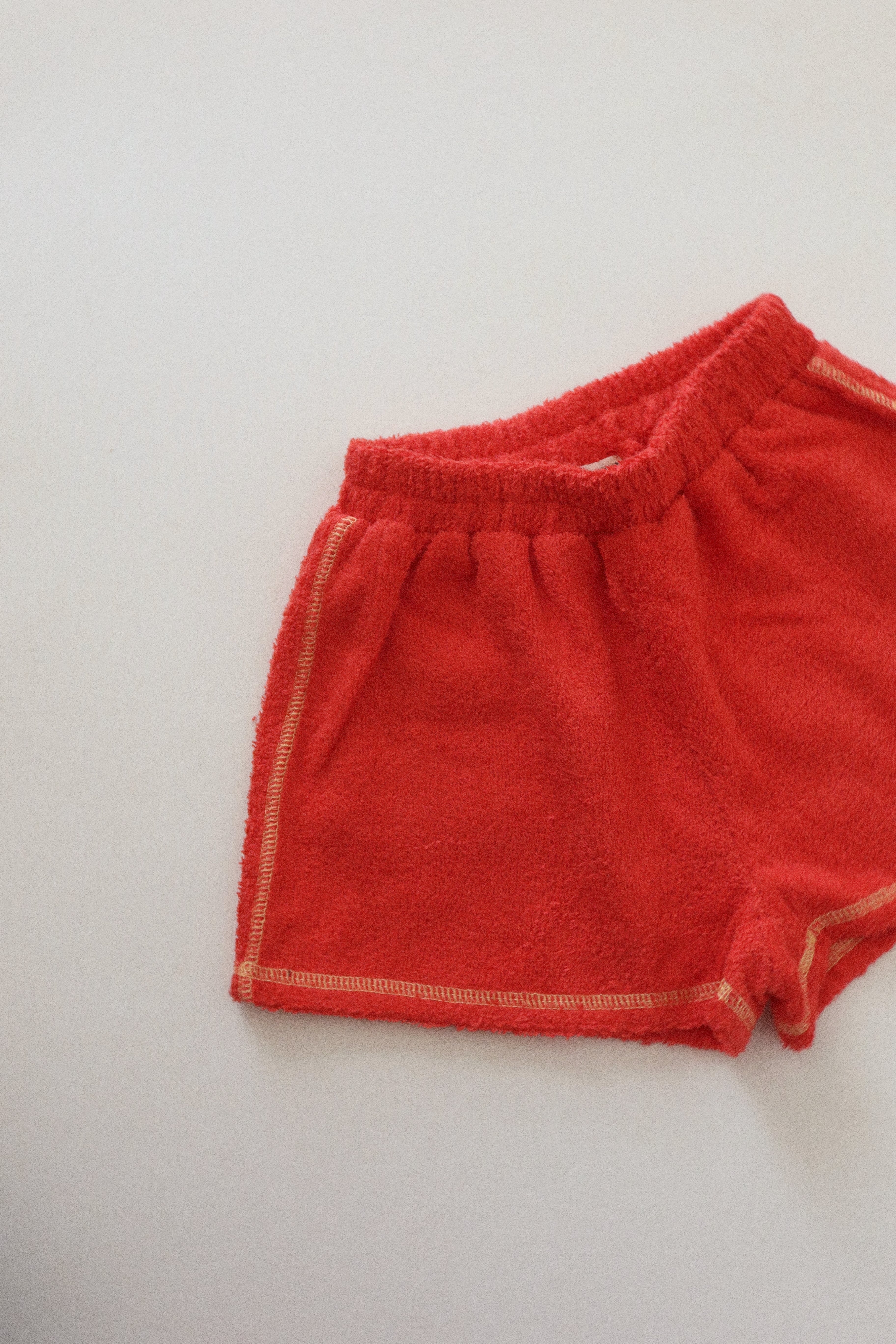 mam terry stitch shorts - mars red - pre order
