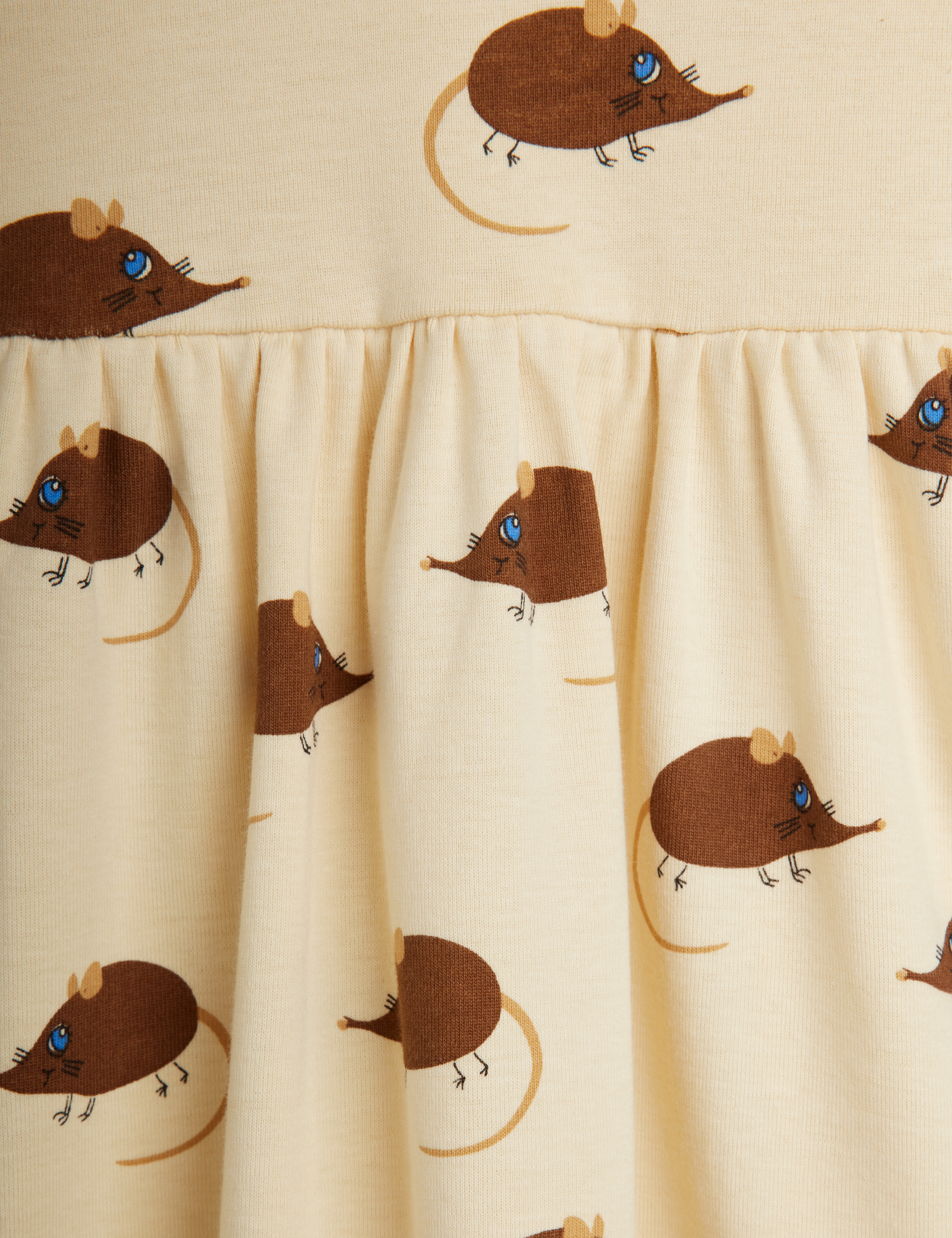 mini rodini elephant shrew aop ls dress - beige