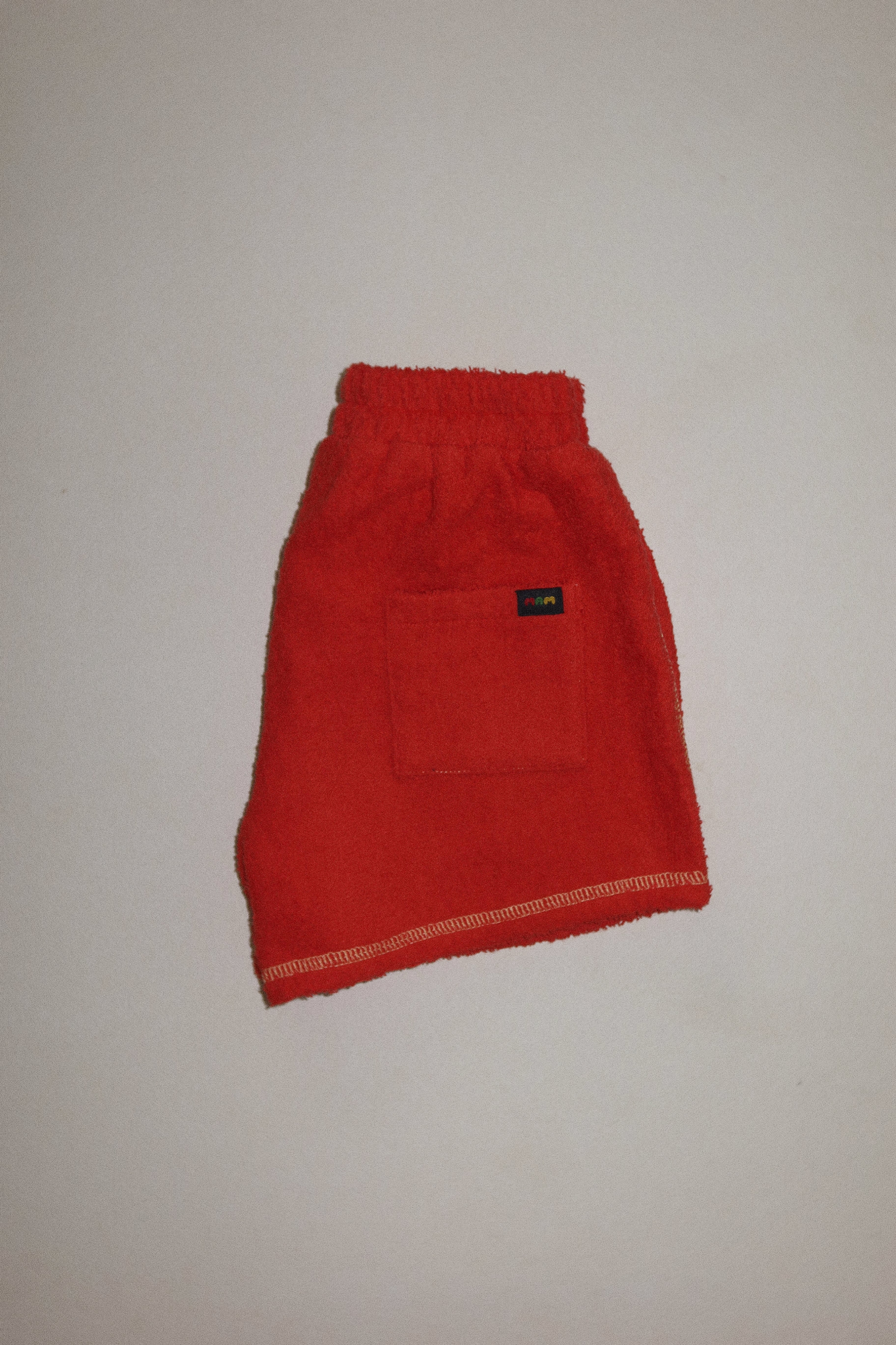 mam terry stitch shorts - mars red - pre order