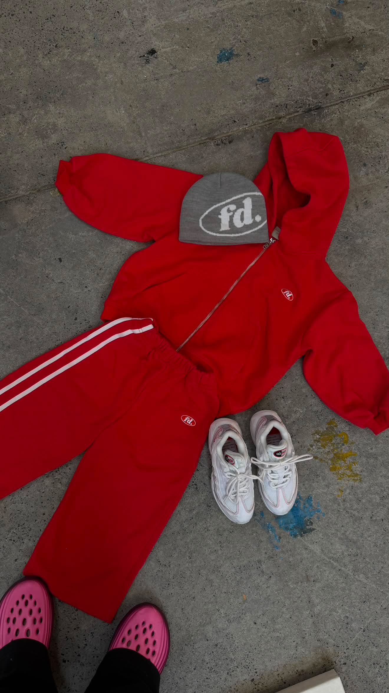 franco's dad essential track pant - red (pre order)
