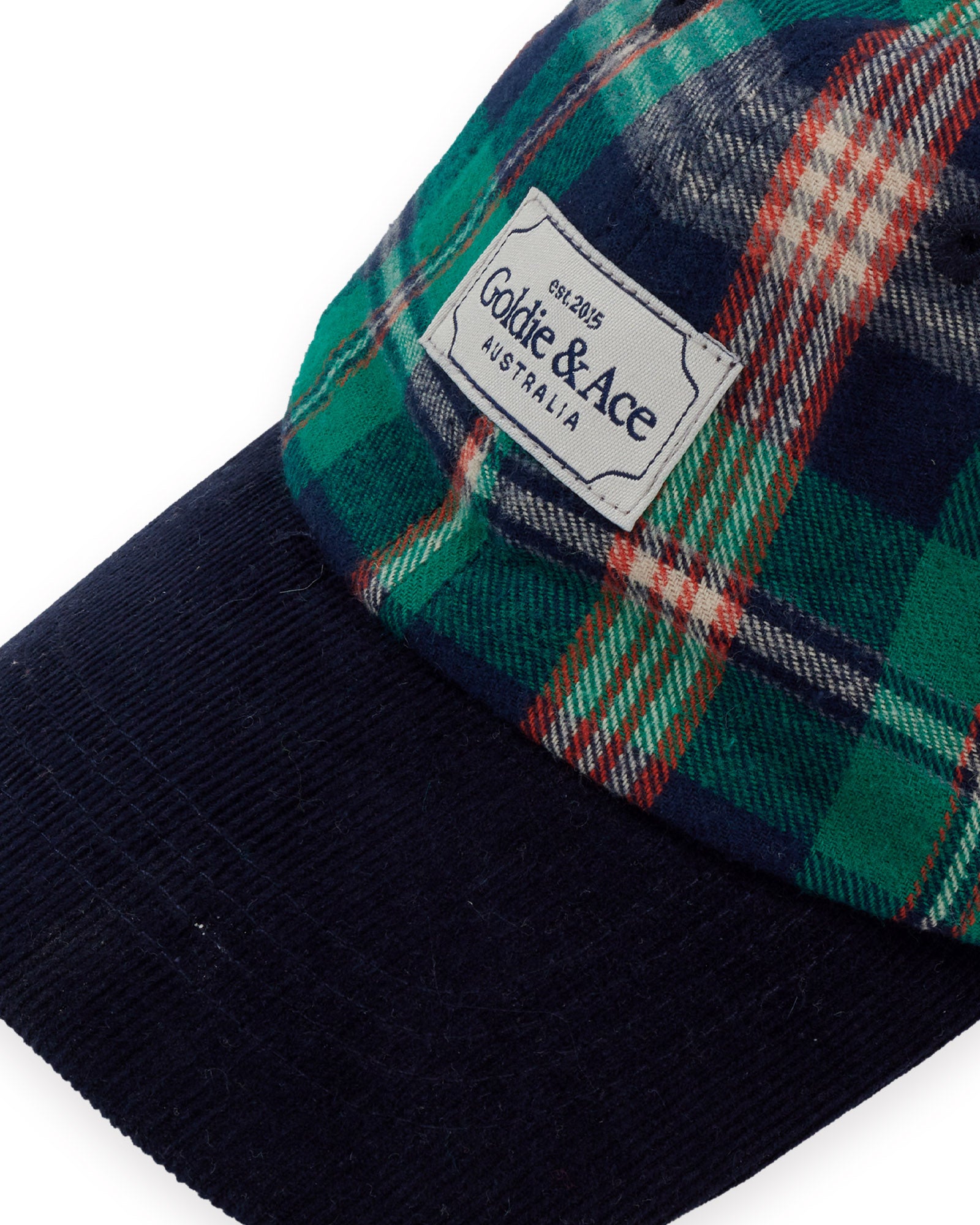 goldie + ace tate cap - green check
