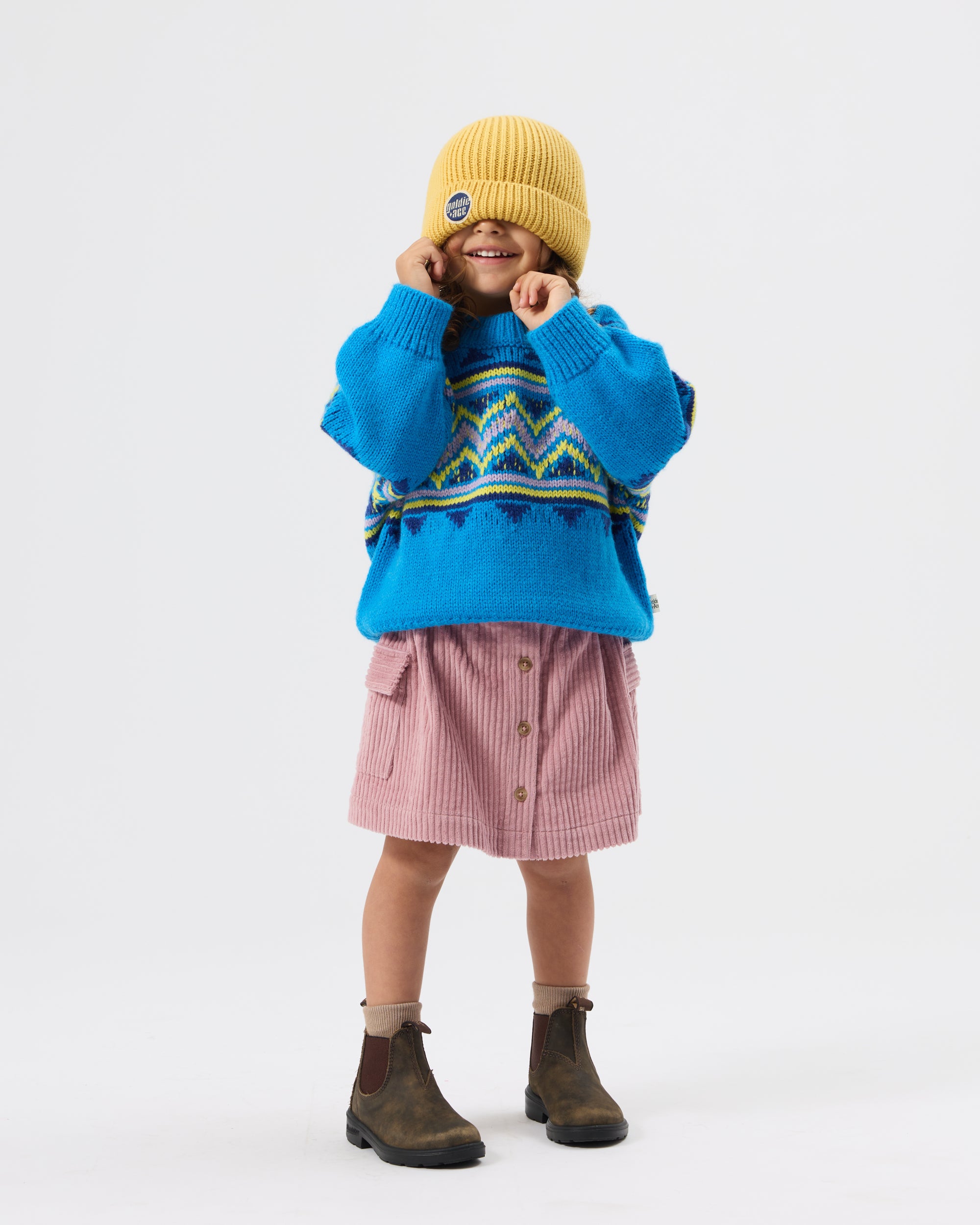 goldie + ace apres ski knit jumper