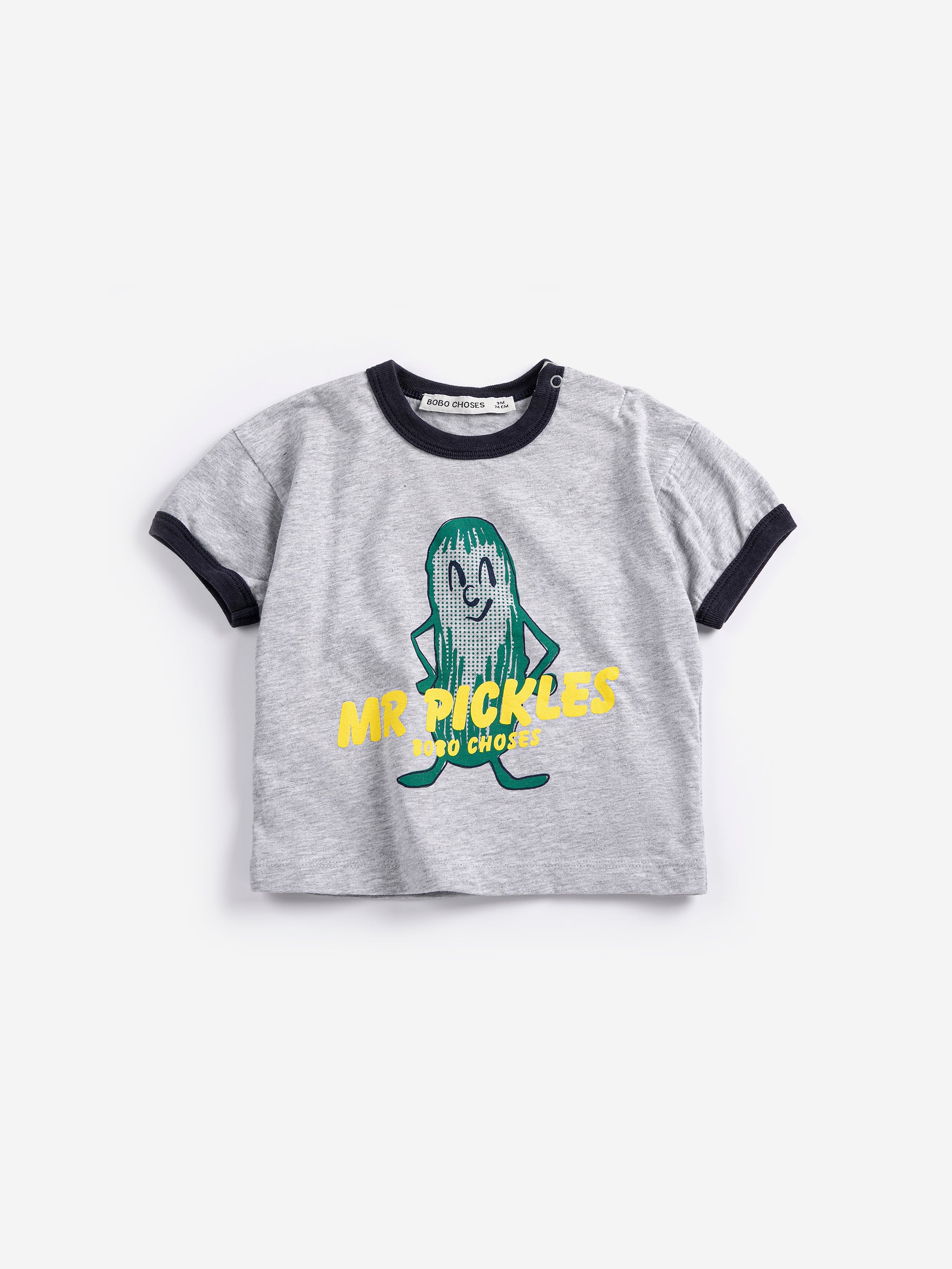 baby mr pickles t-shirt - heather grey