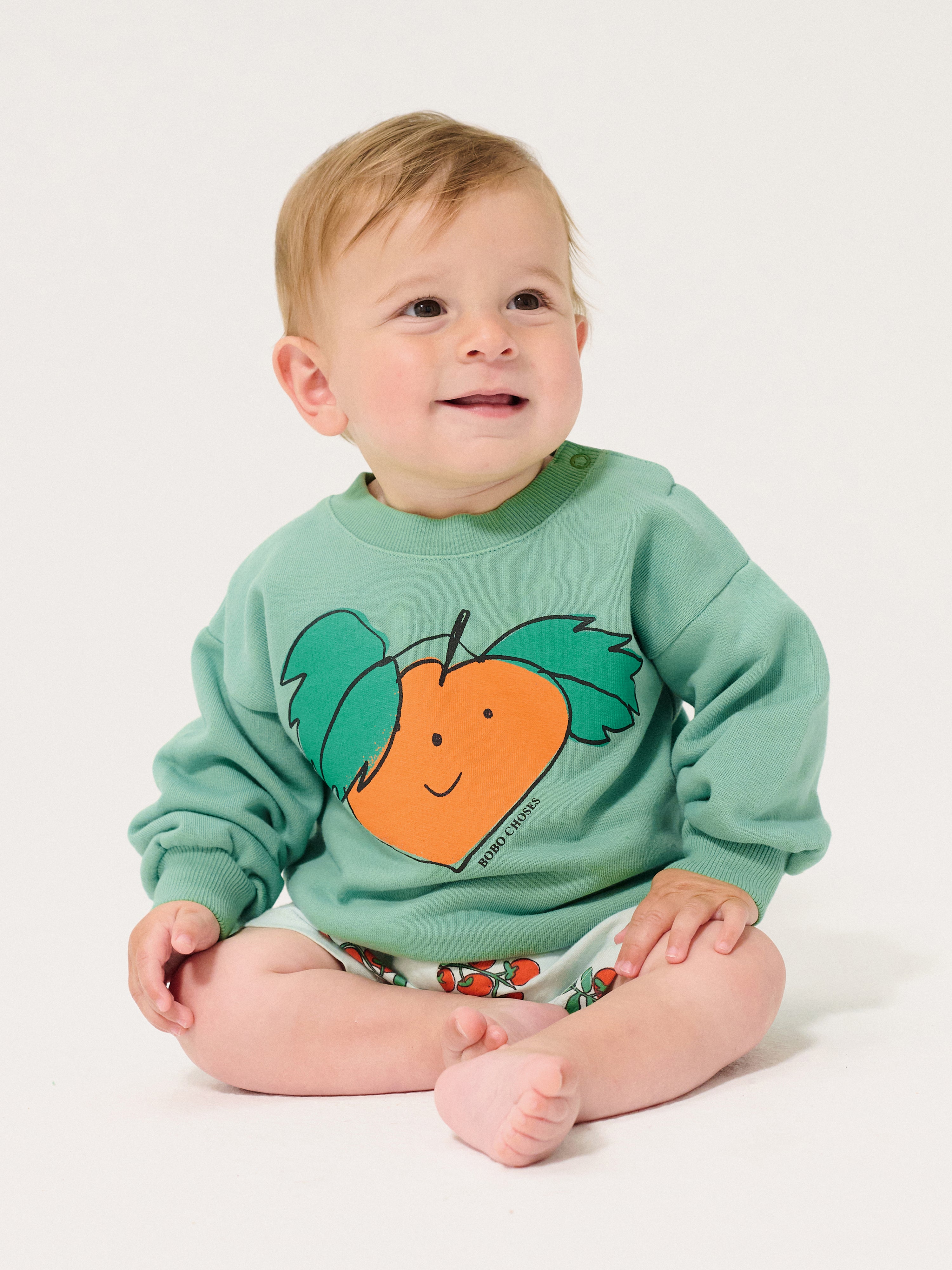 bobo choses baby tangerine sweatshirt