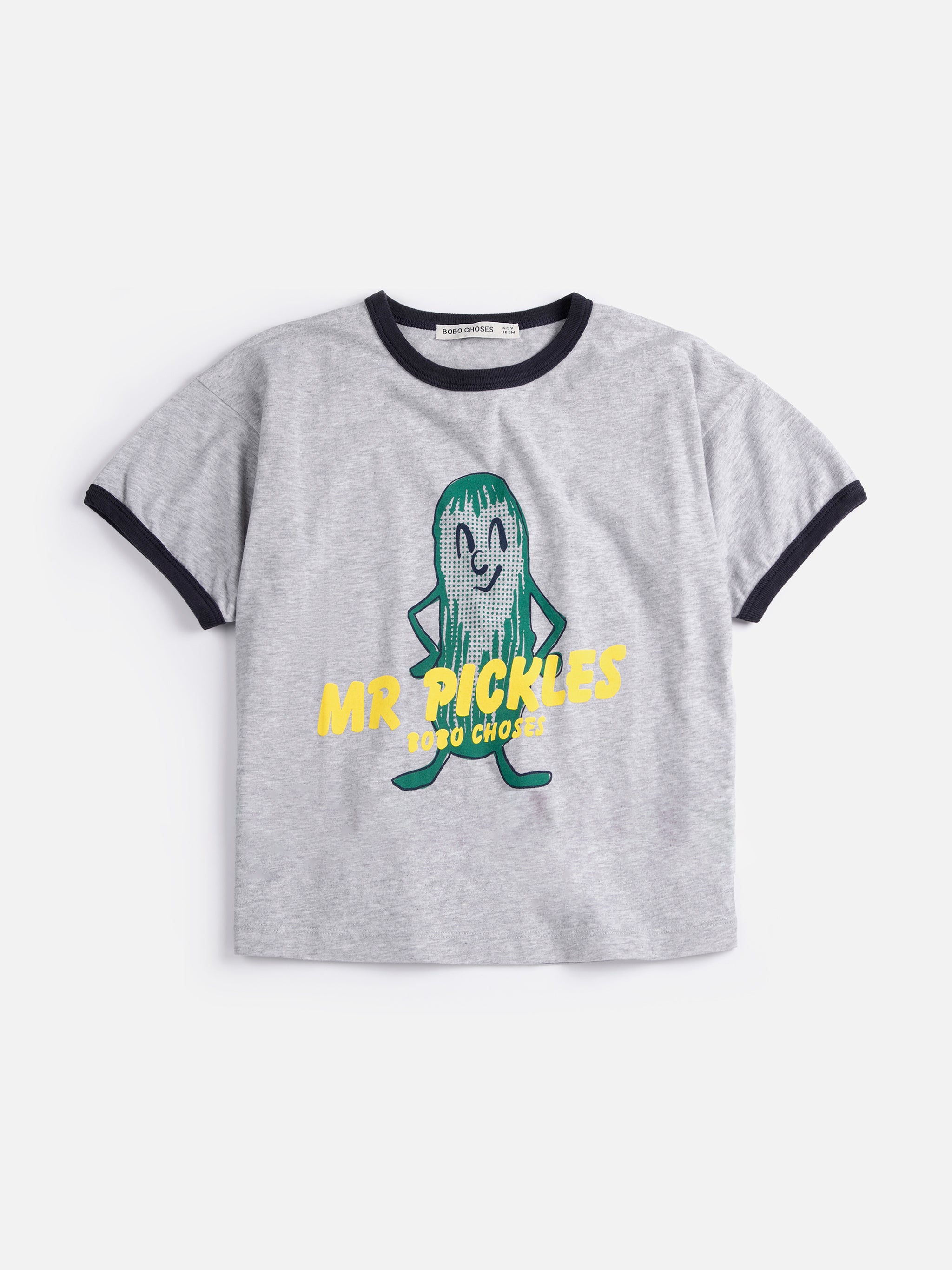 bobo choses mr pickles t-shirt - heather grey