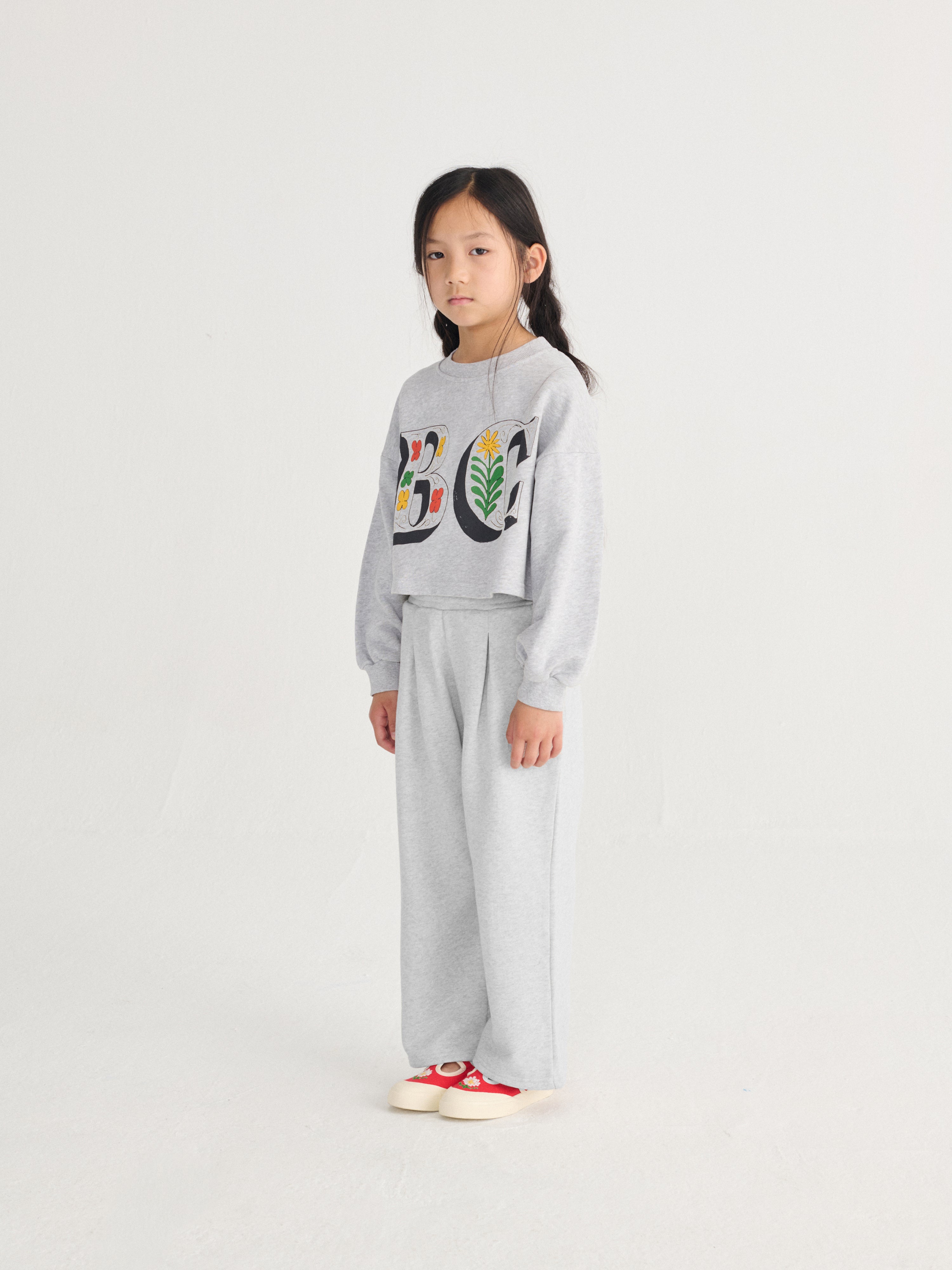 bobo choses spring letters cropped sweatshirt