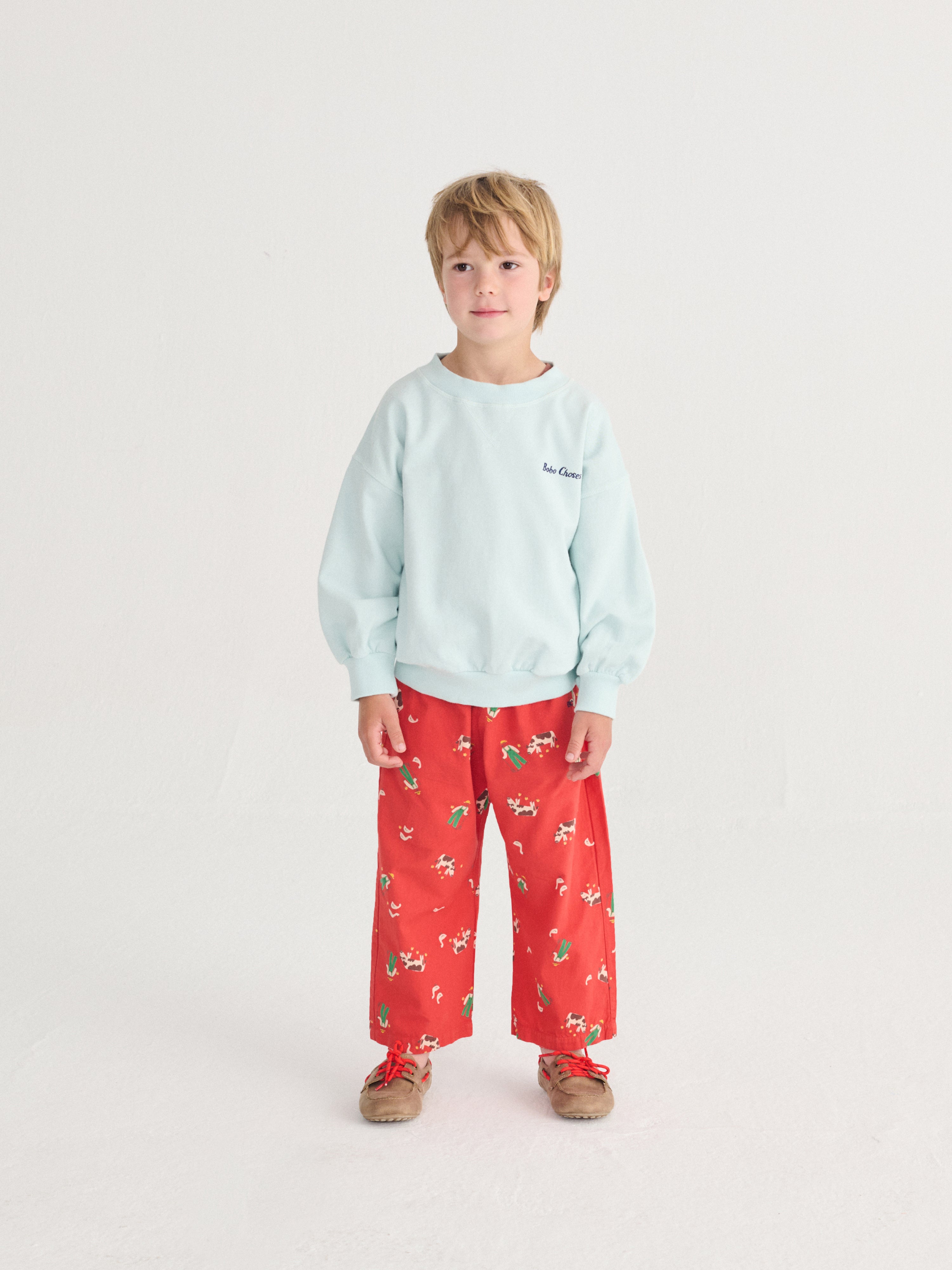 bobo choses farm adventure all over woven pants