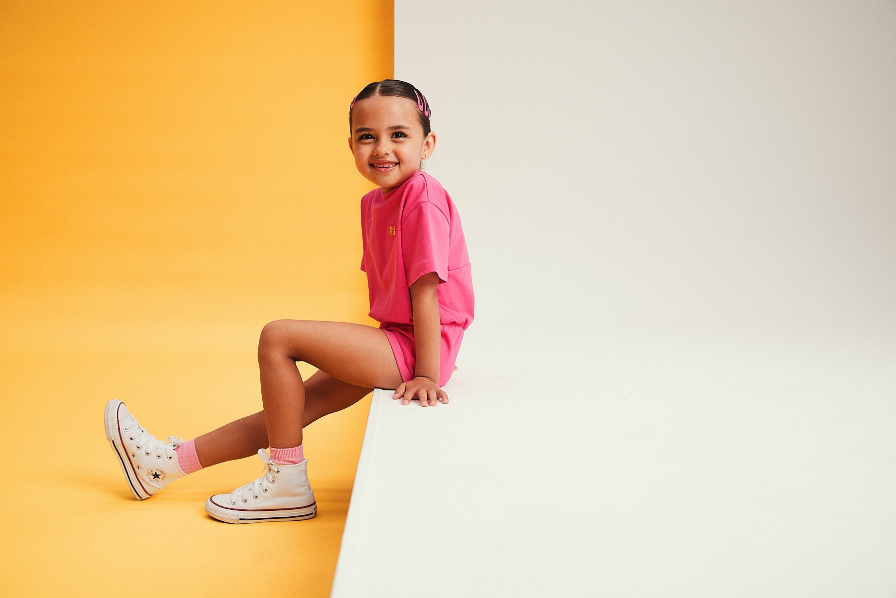 bbobbie pop playsuit in pink