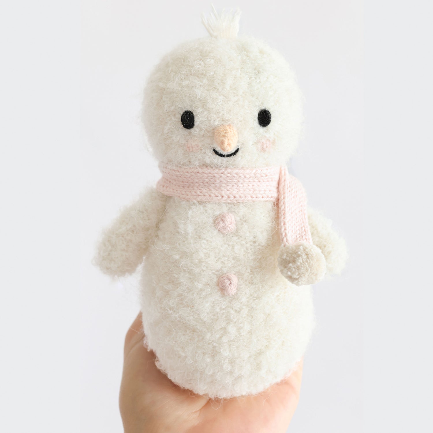 cuddle + kind baby holiday snowman - blush
