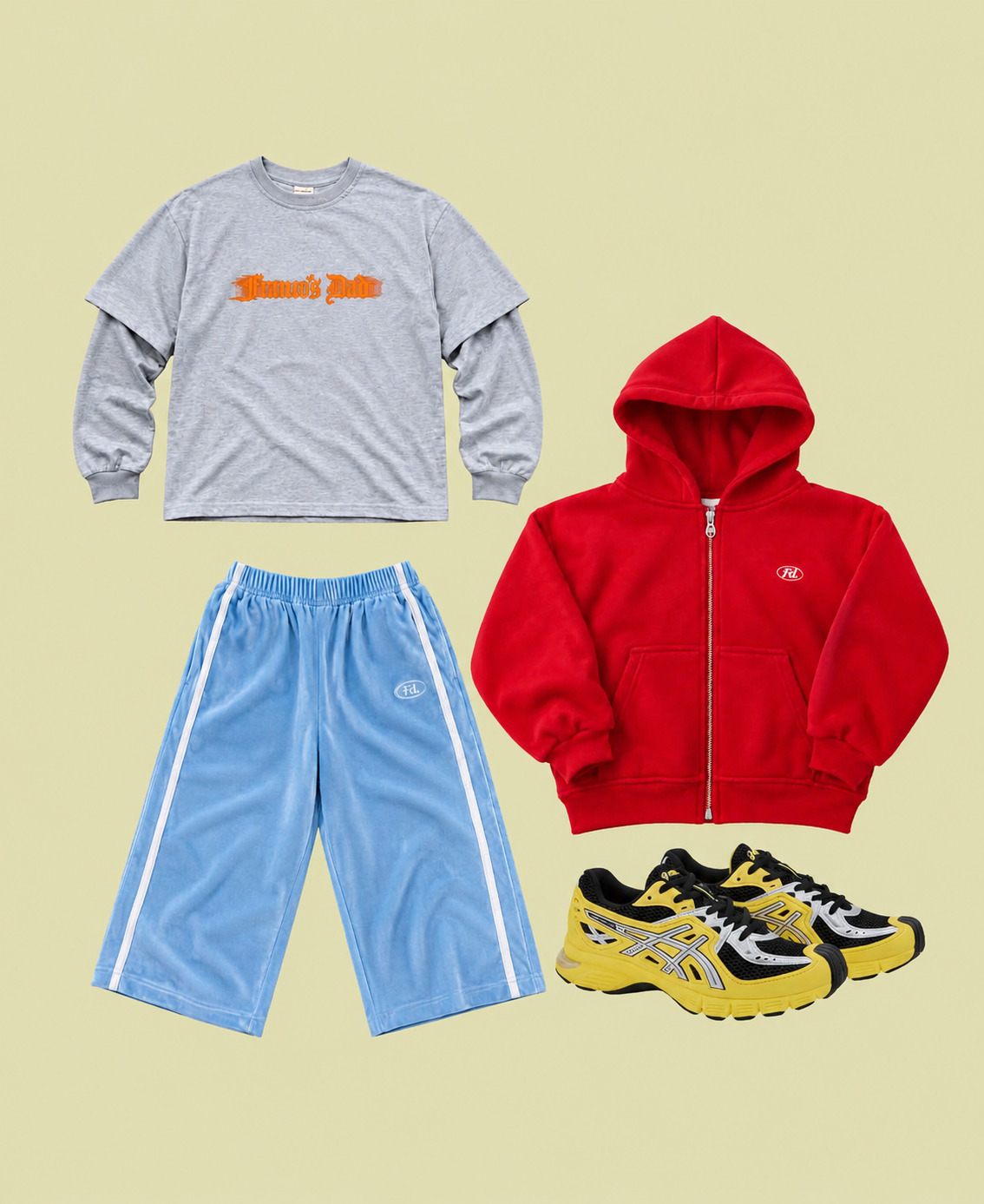 franco's dad essential track pant - red (pre order)