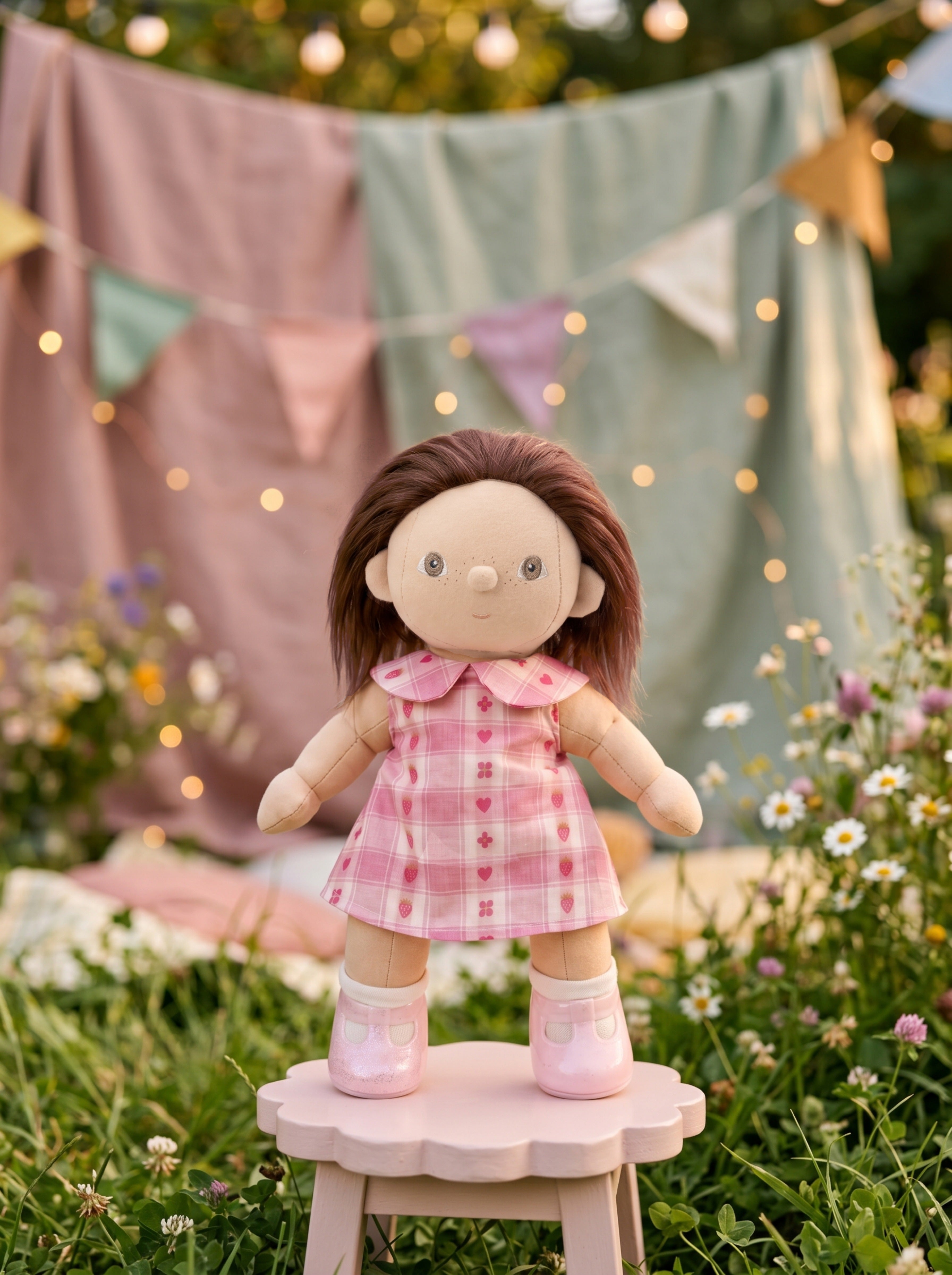 olli ella dinkum doll dress - rosette