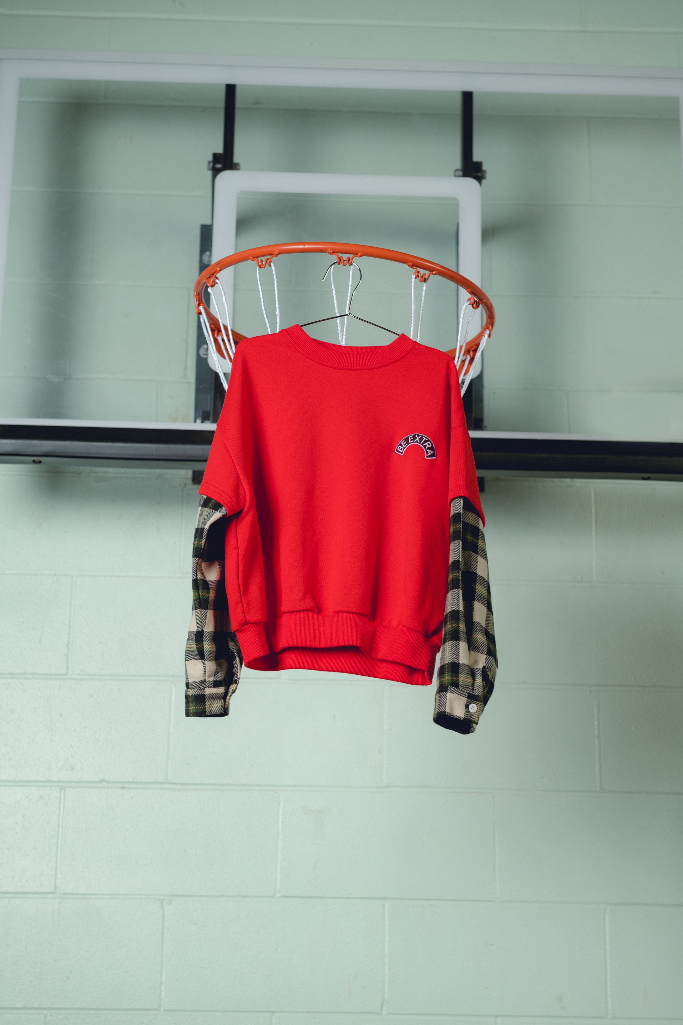 extra extra layered flannel crew - red