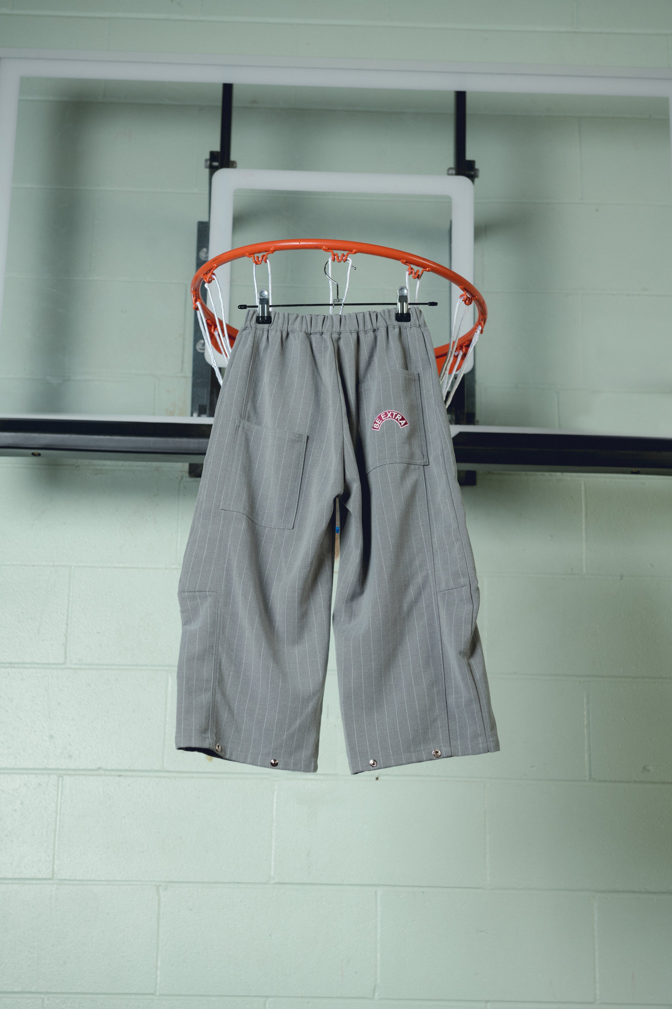extra extra stripe barrel pant - grey