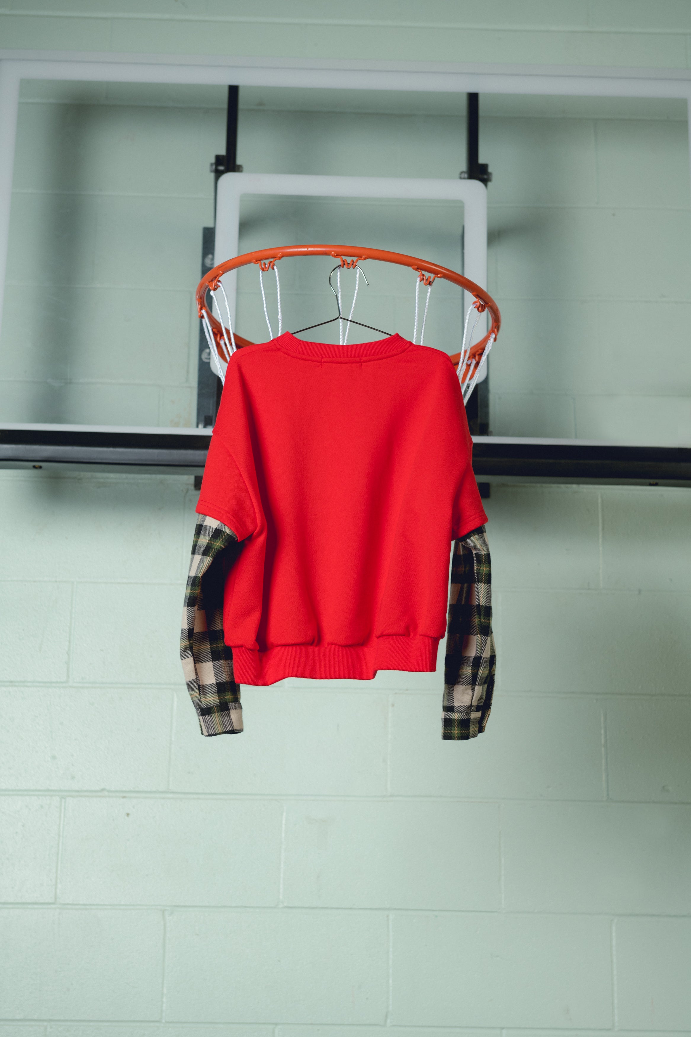 extra extra layered flannel crew - red