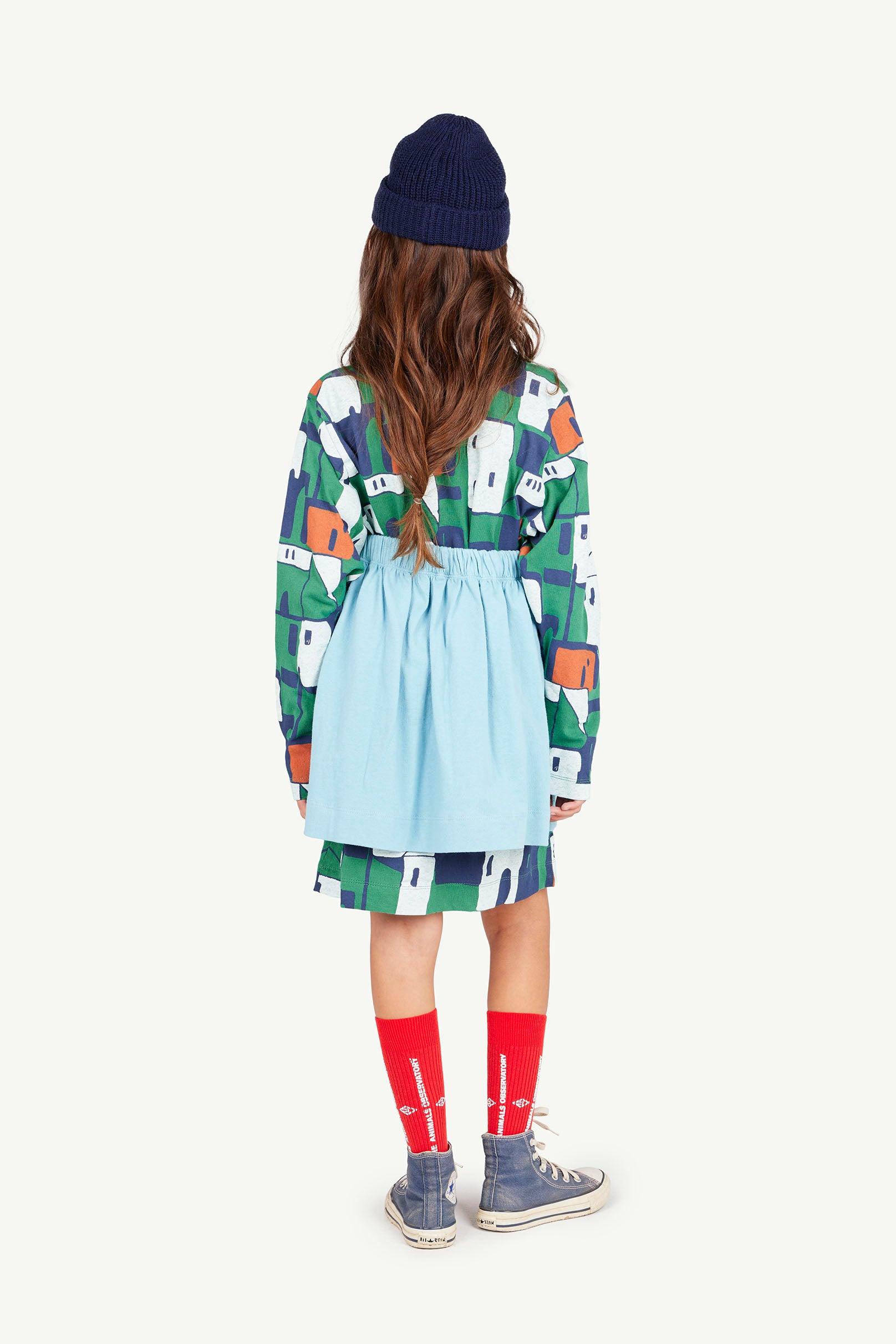 the animals observatory blue turkey kids skirt