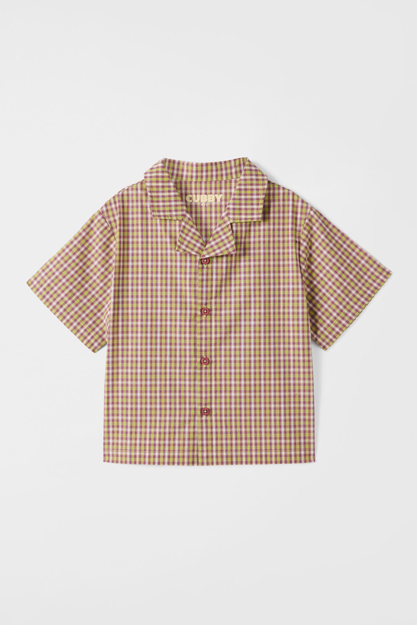 cubby frankie shirt - lime check