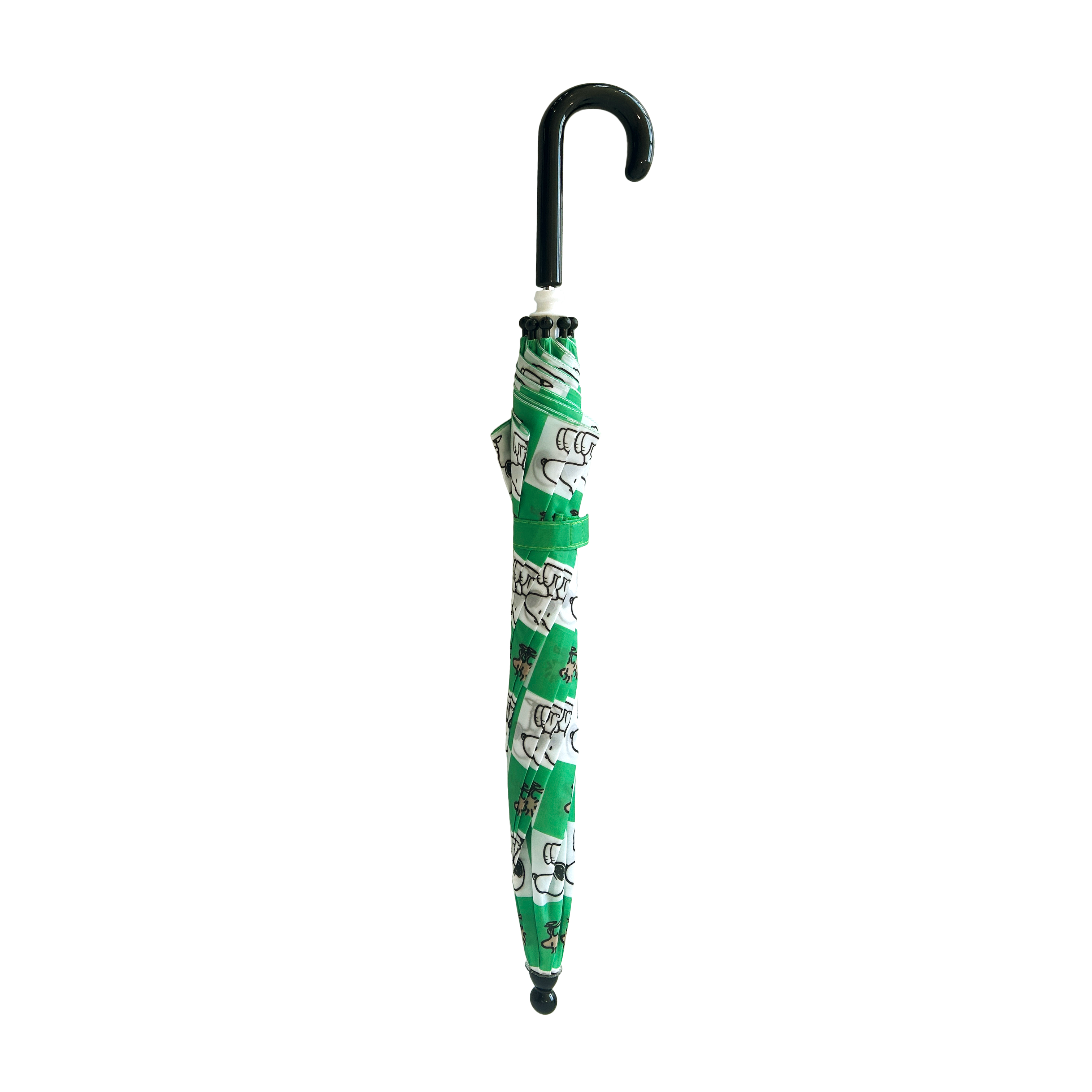 peanuts umbrella - green checkerboard