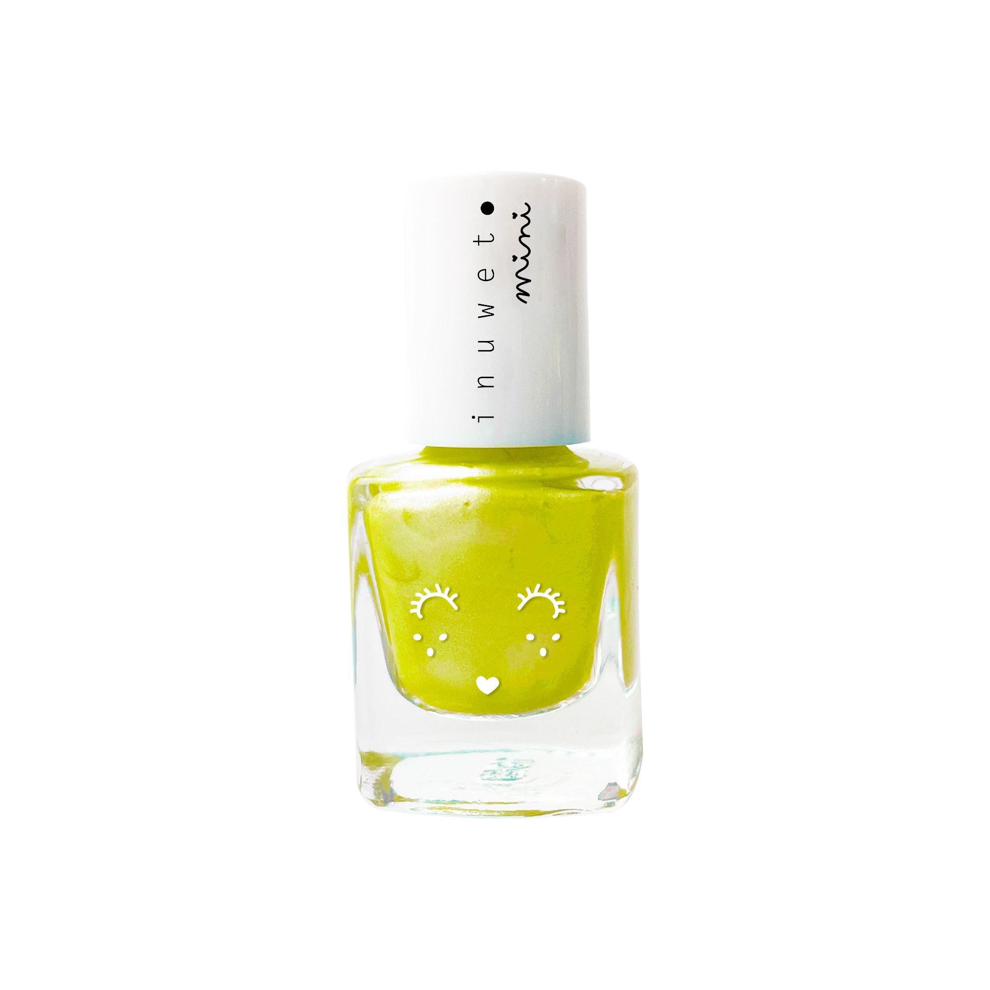 inuwet water based nail polish - fluoro yellow pineapple