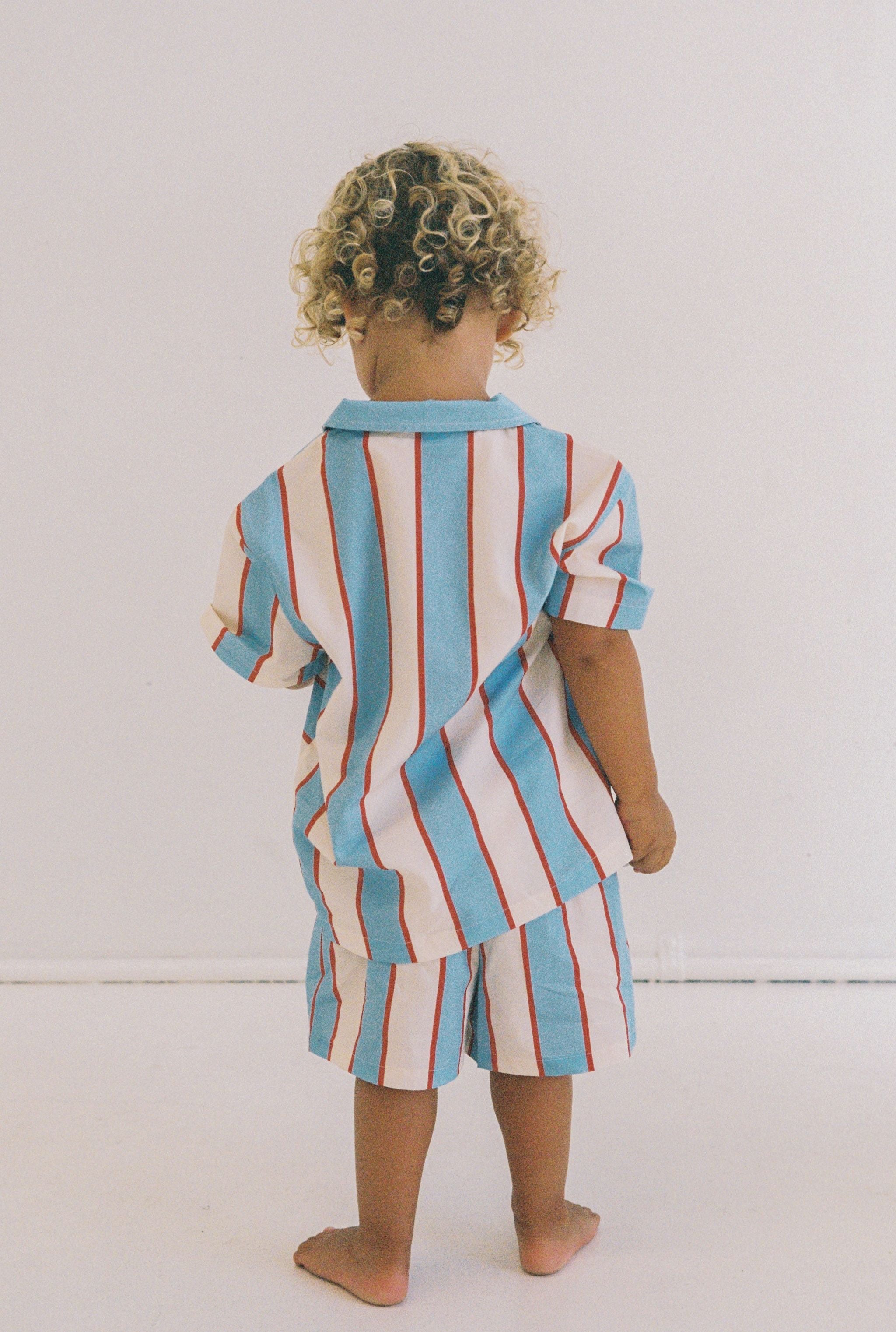 juni jnr bowie shorts - holiday stripe