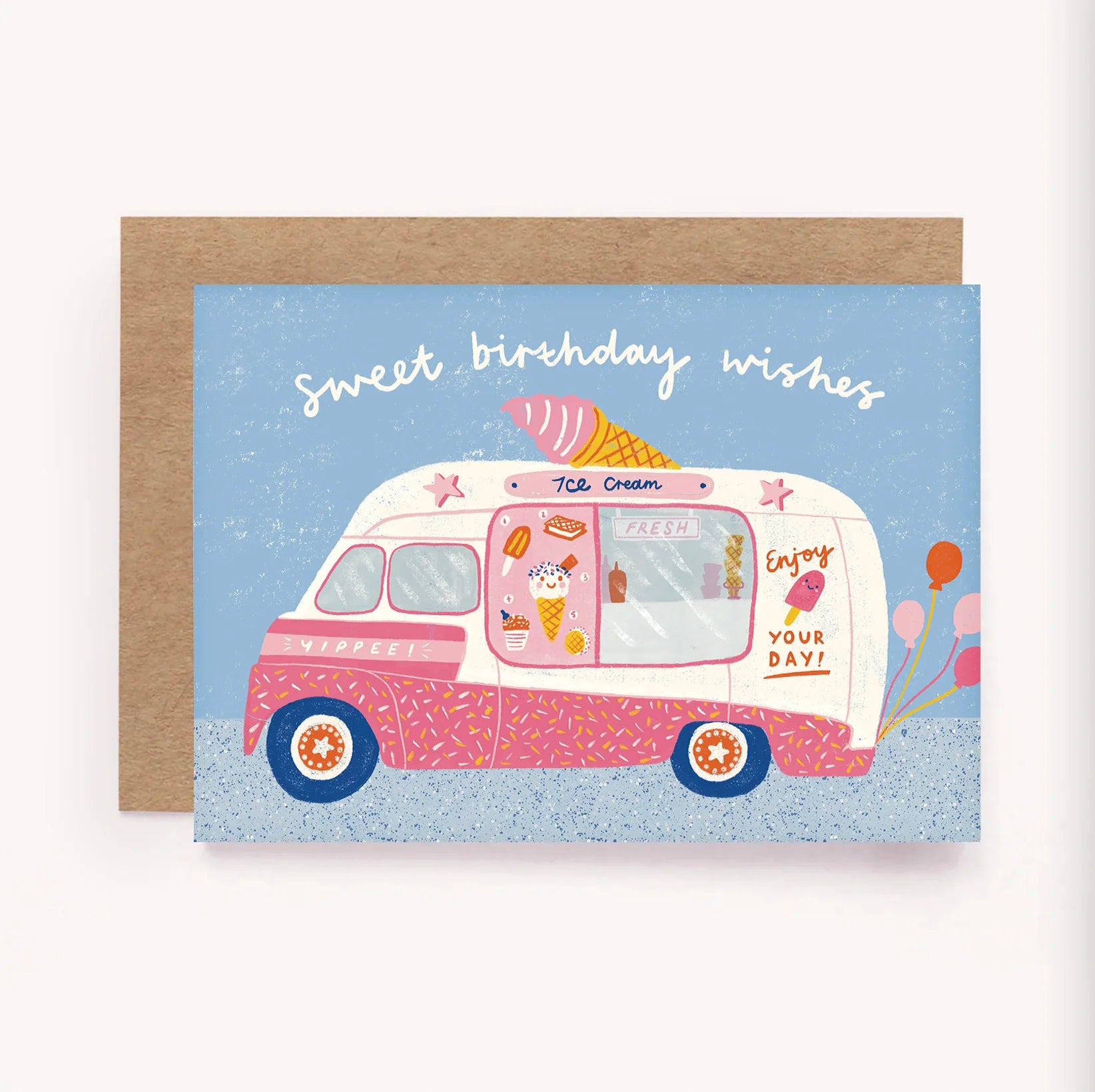 lauren sissons birthday card - ice cream van