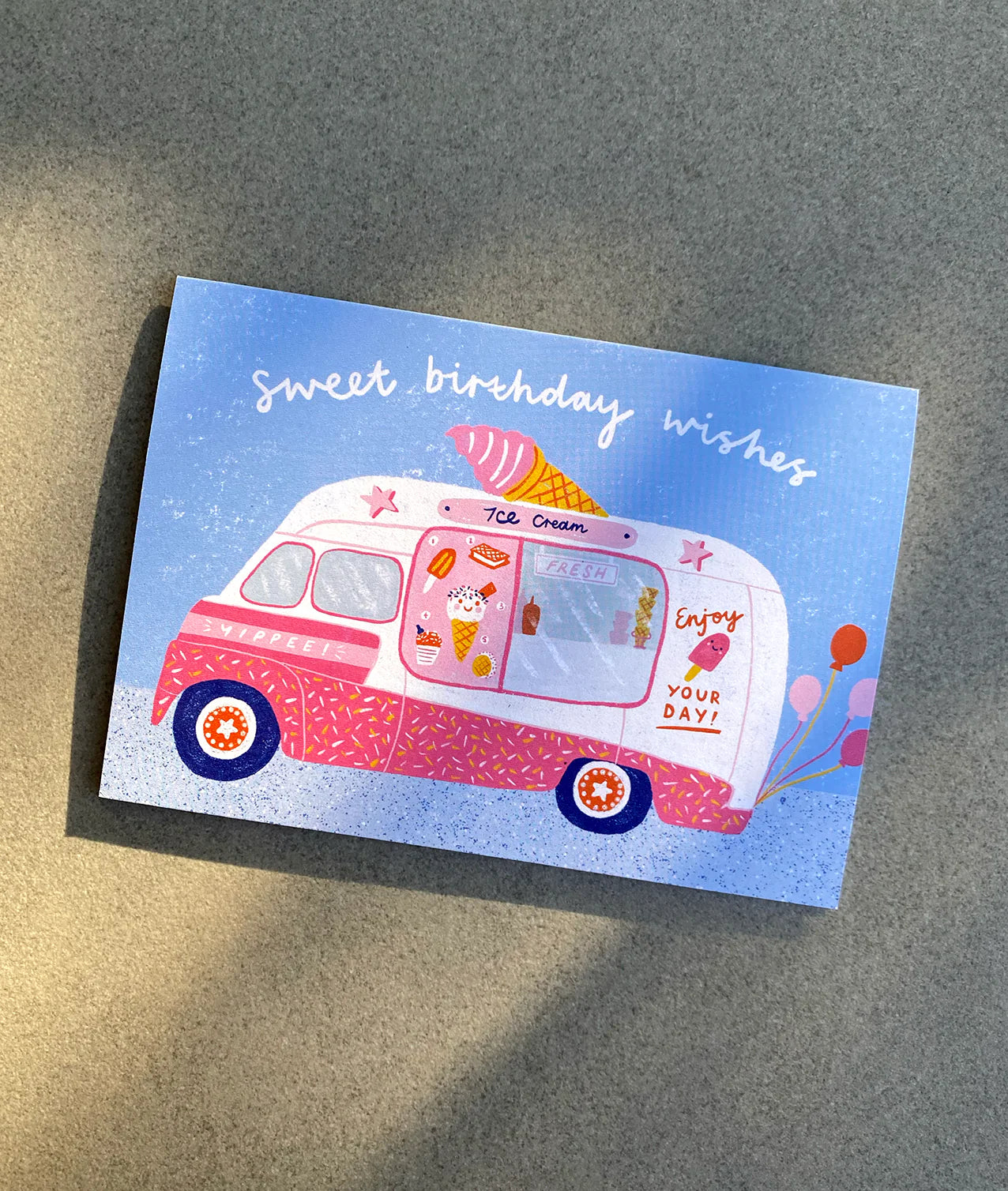 lauren sissons birthday card - ice cream van