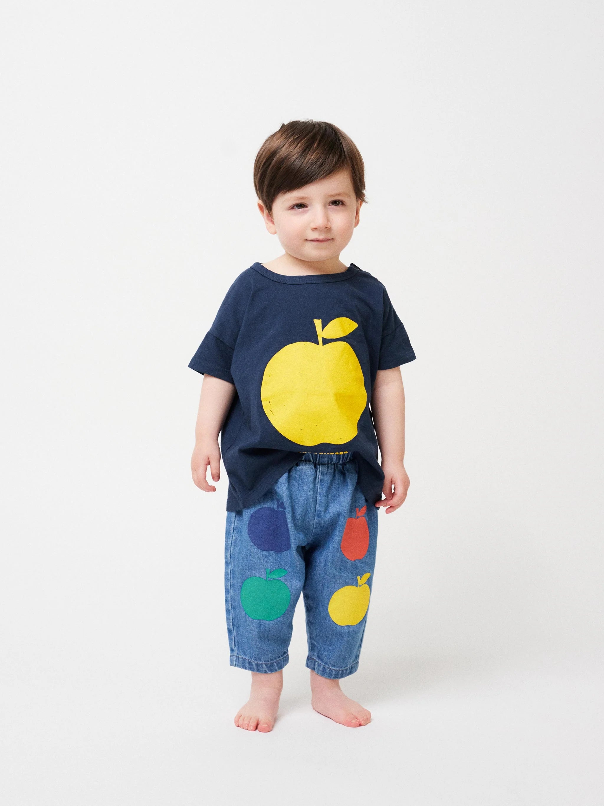 bobo choses iconic collection baby poma navy t shirt