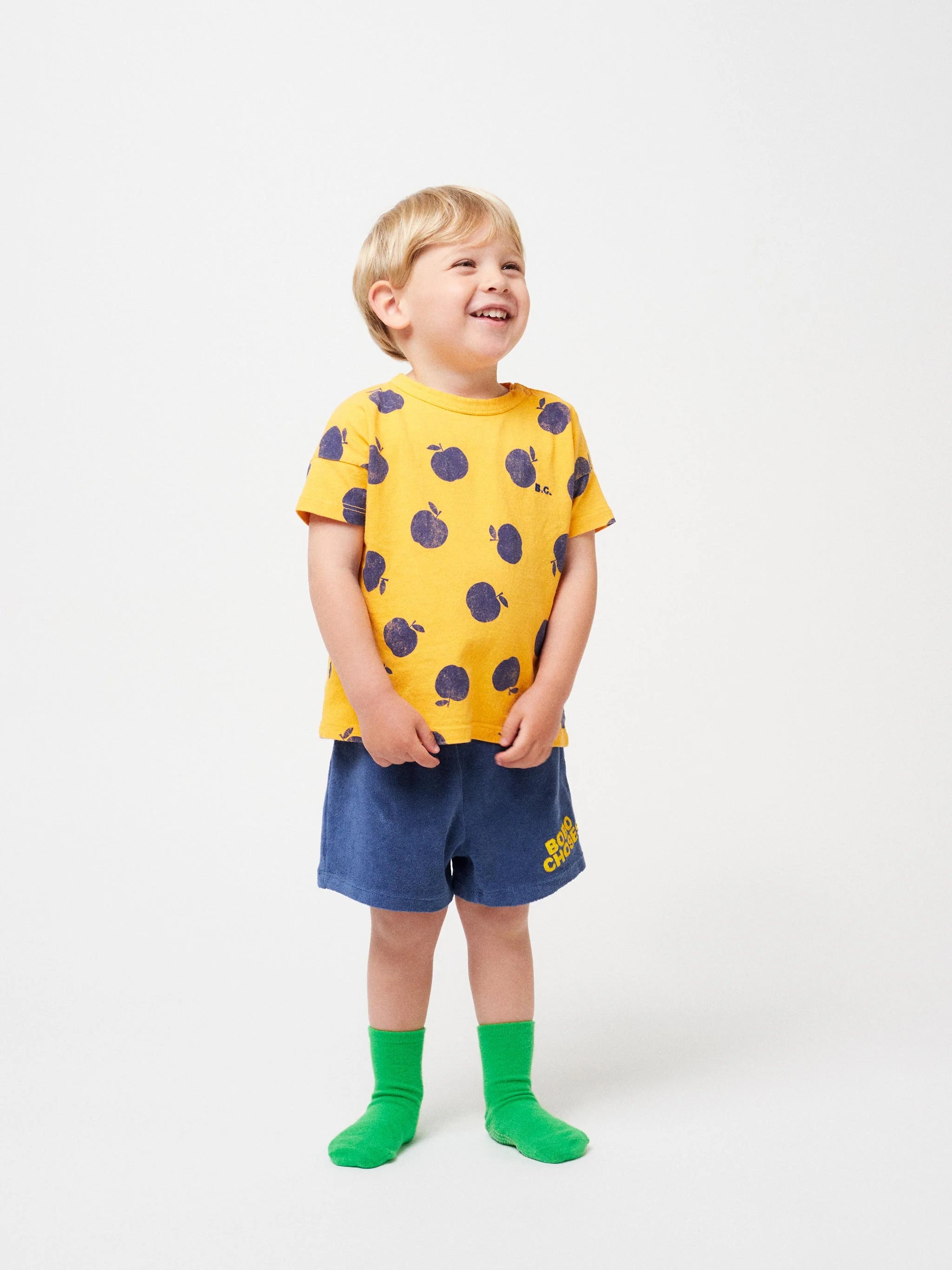 bobo choses iconic collection baby navy shorts