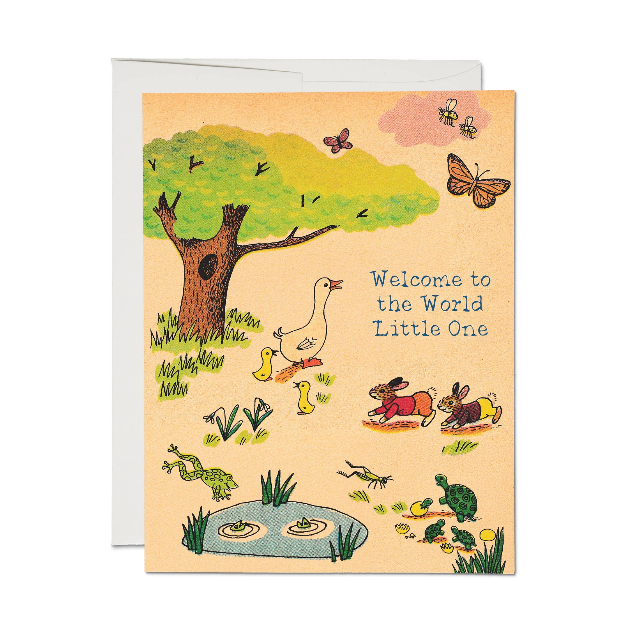richard scarry whimsy hollow card - welcome to the world