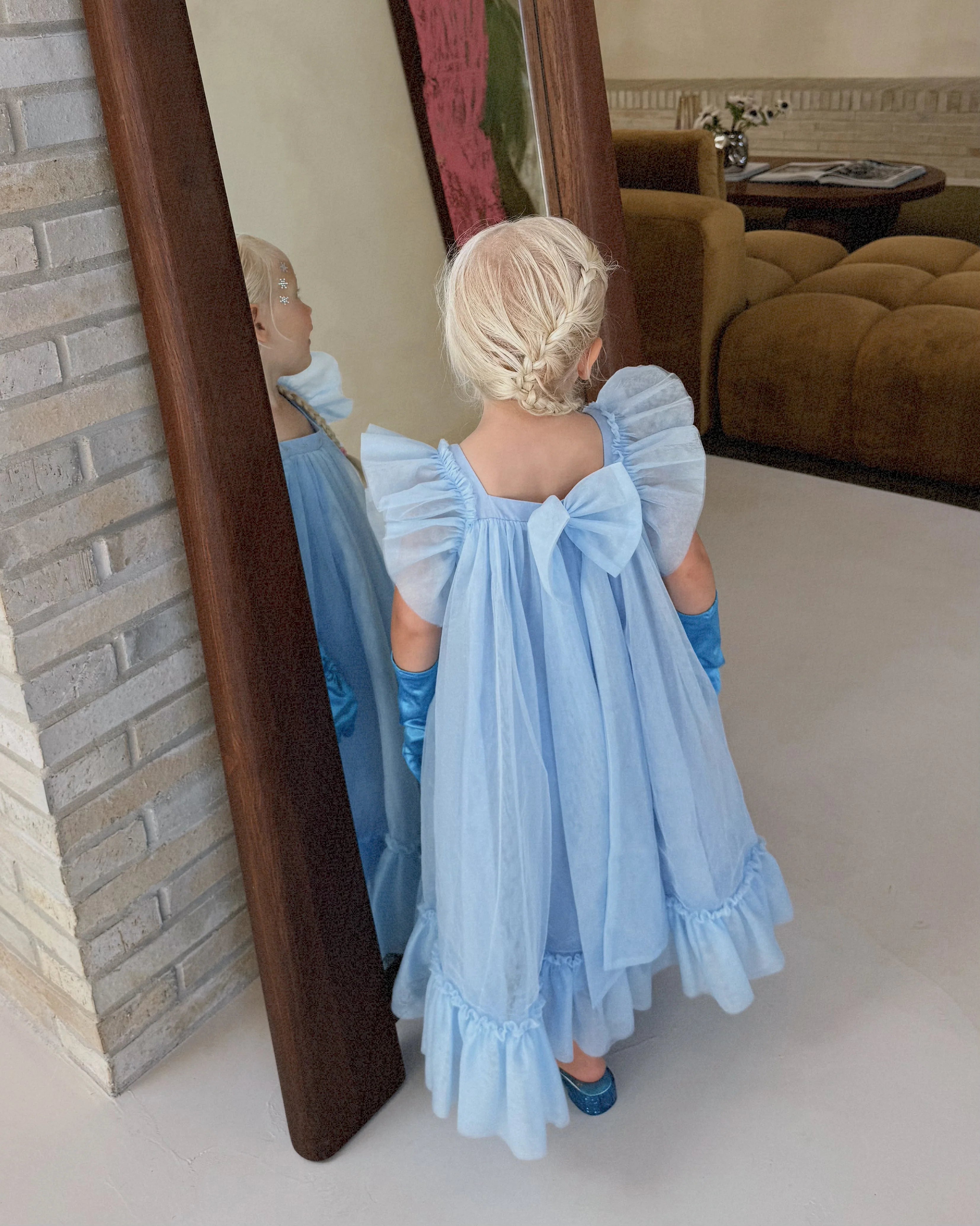 the wholesome store zimi tulle dress - ice blue
