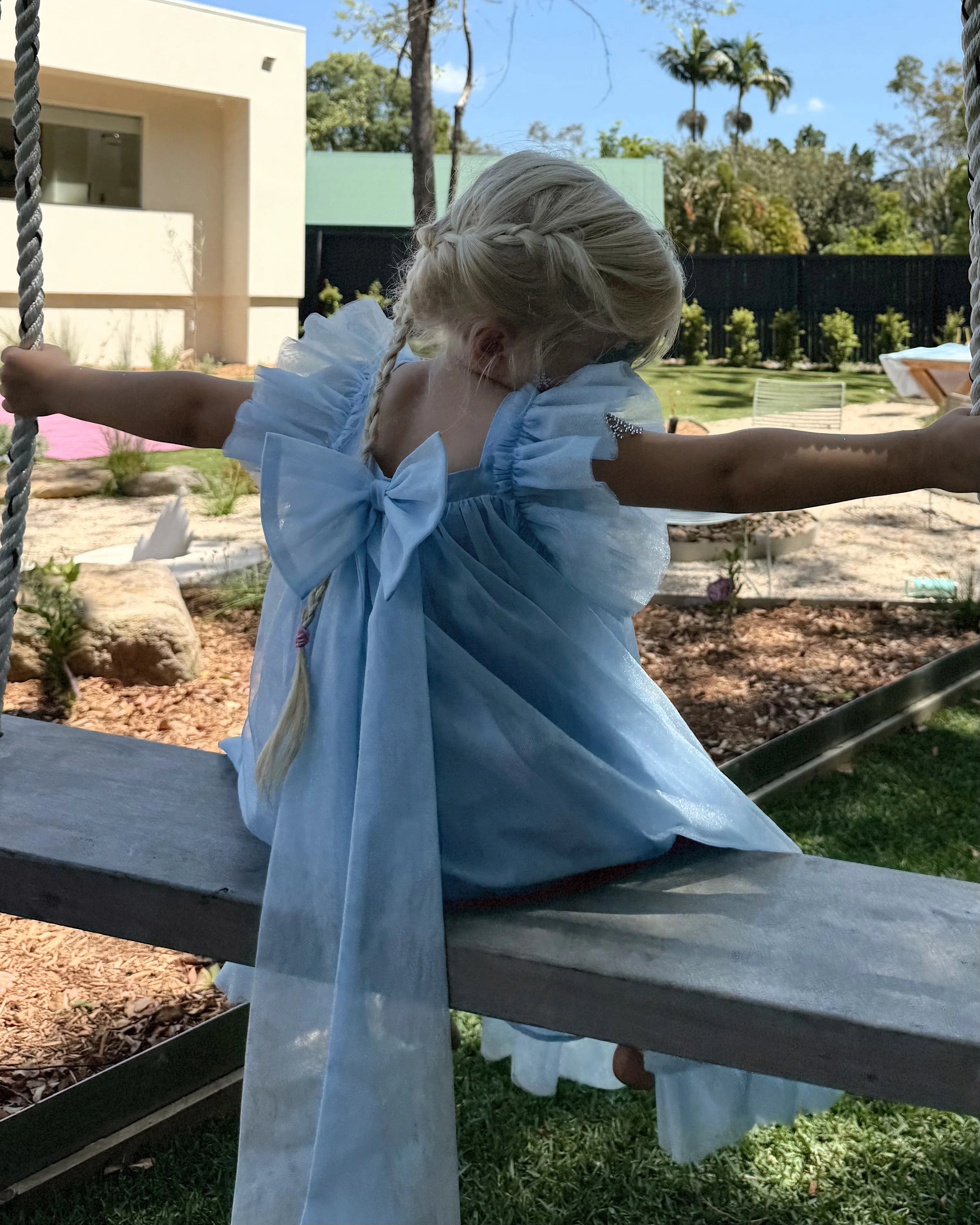 the wholesome store zimi tulle dress - ice blue