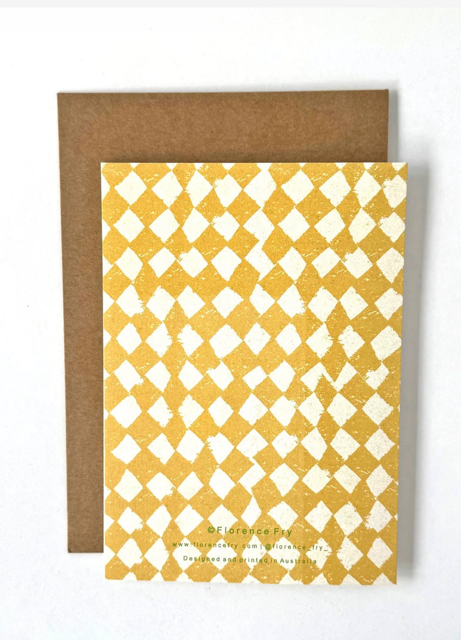 florence fry card - happy birthday queen (teal)