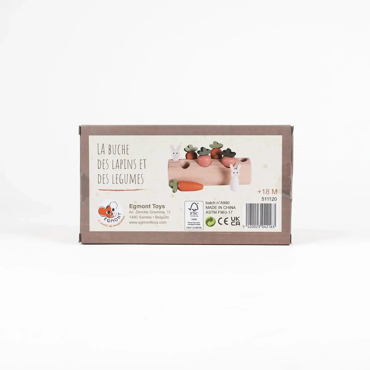 egmont toys rabbit and vegetables log
