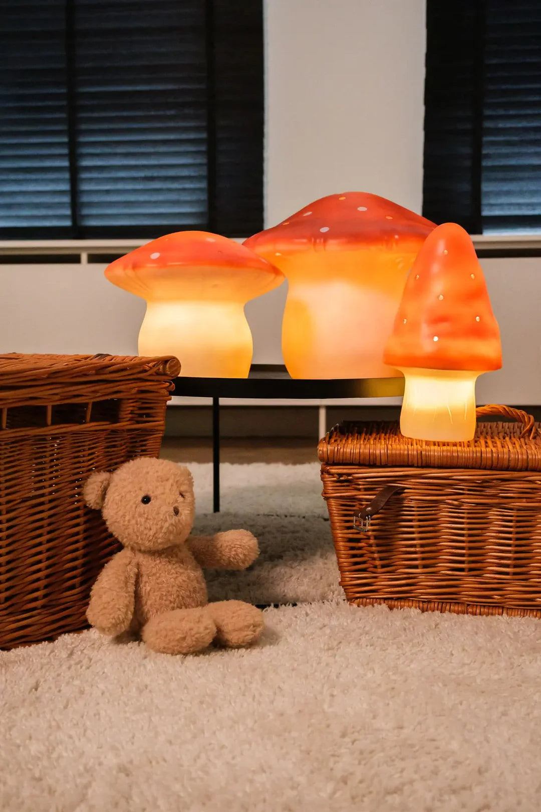 heico by egmont small mushroom lamp - brick red