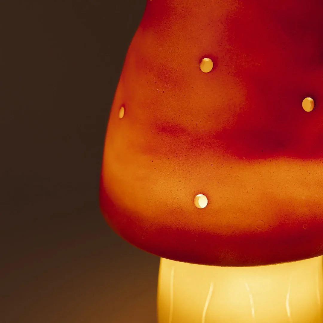 heico by egmont small mushroom lamp - brick red