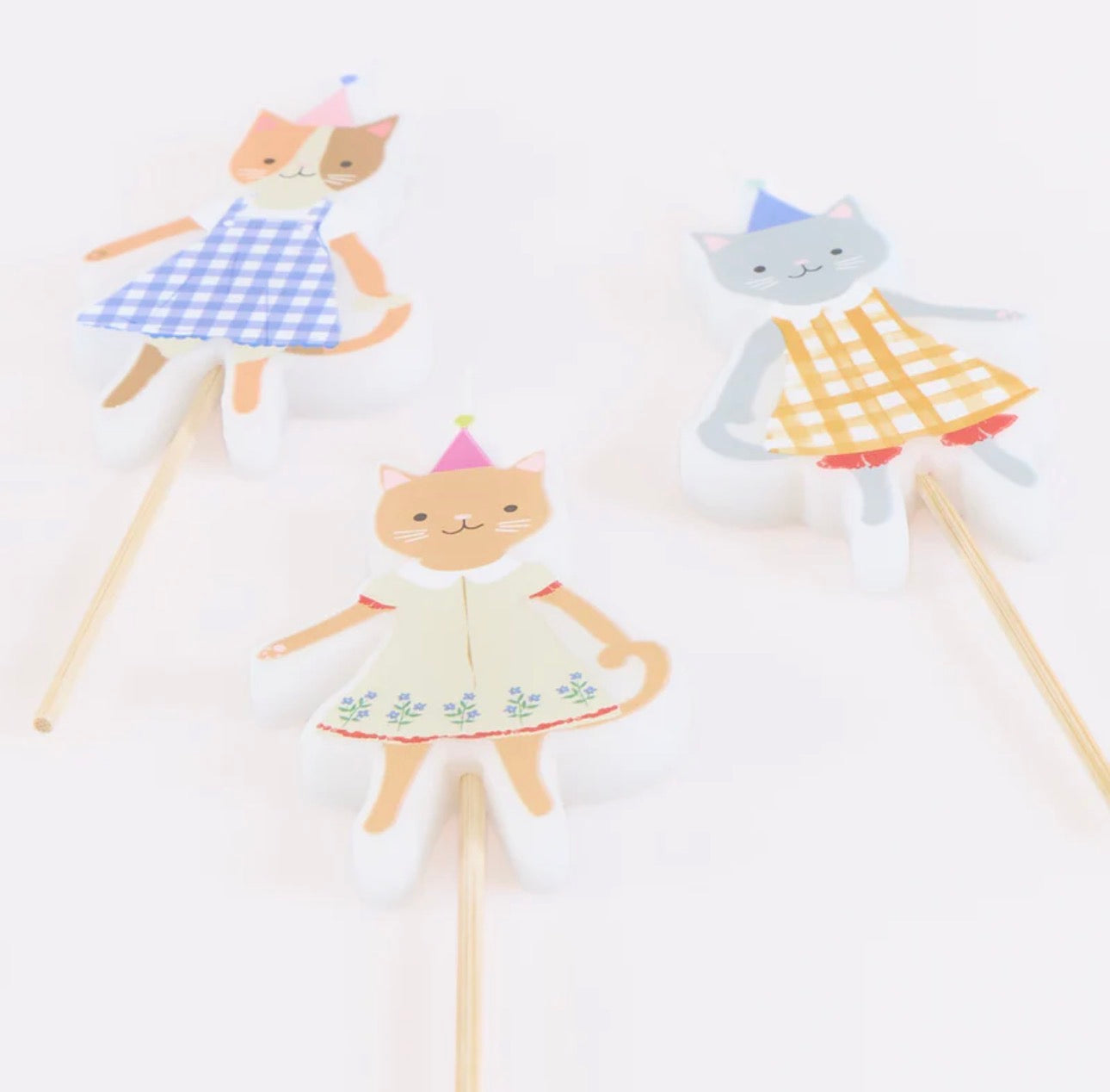 meri meri kitten club candles (pack of 4)