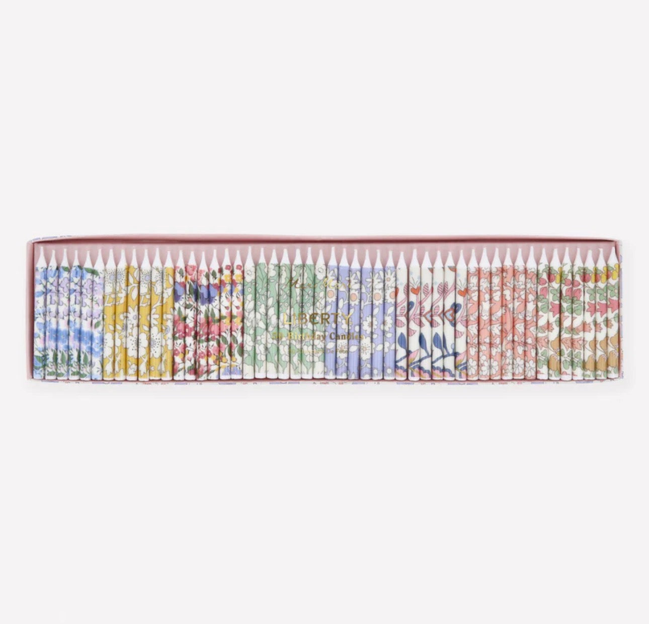 meri meri x liberty mini candles (pack of 50 in 8 designs)