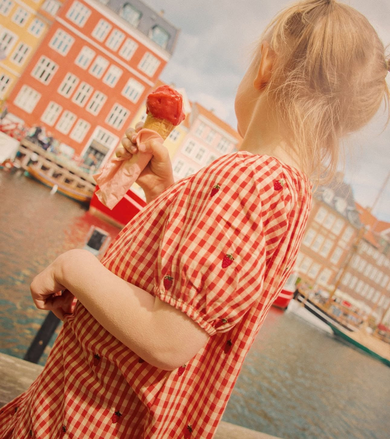 flöss sofia molly ss dress - berry gingham