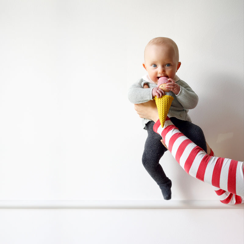 nanchen natur baby icecream cone rattle - pre order