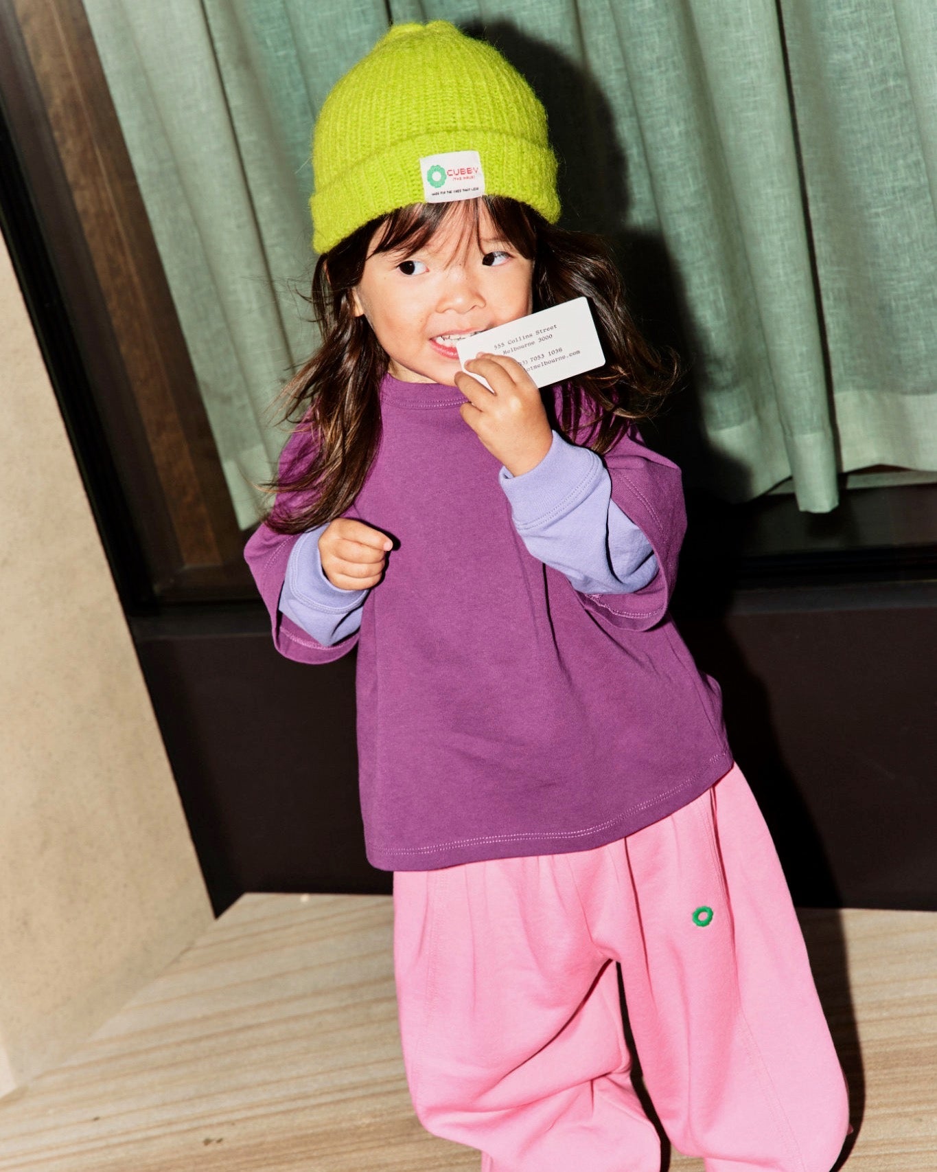 cubby dusty layered top - acai